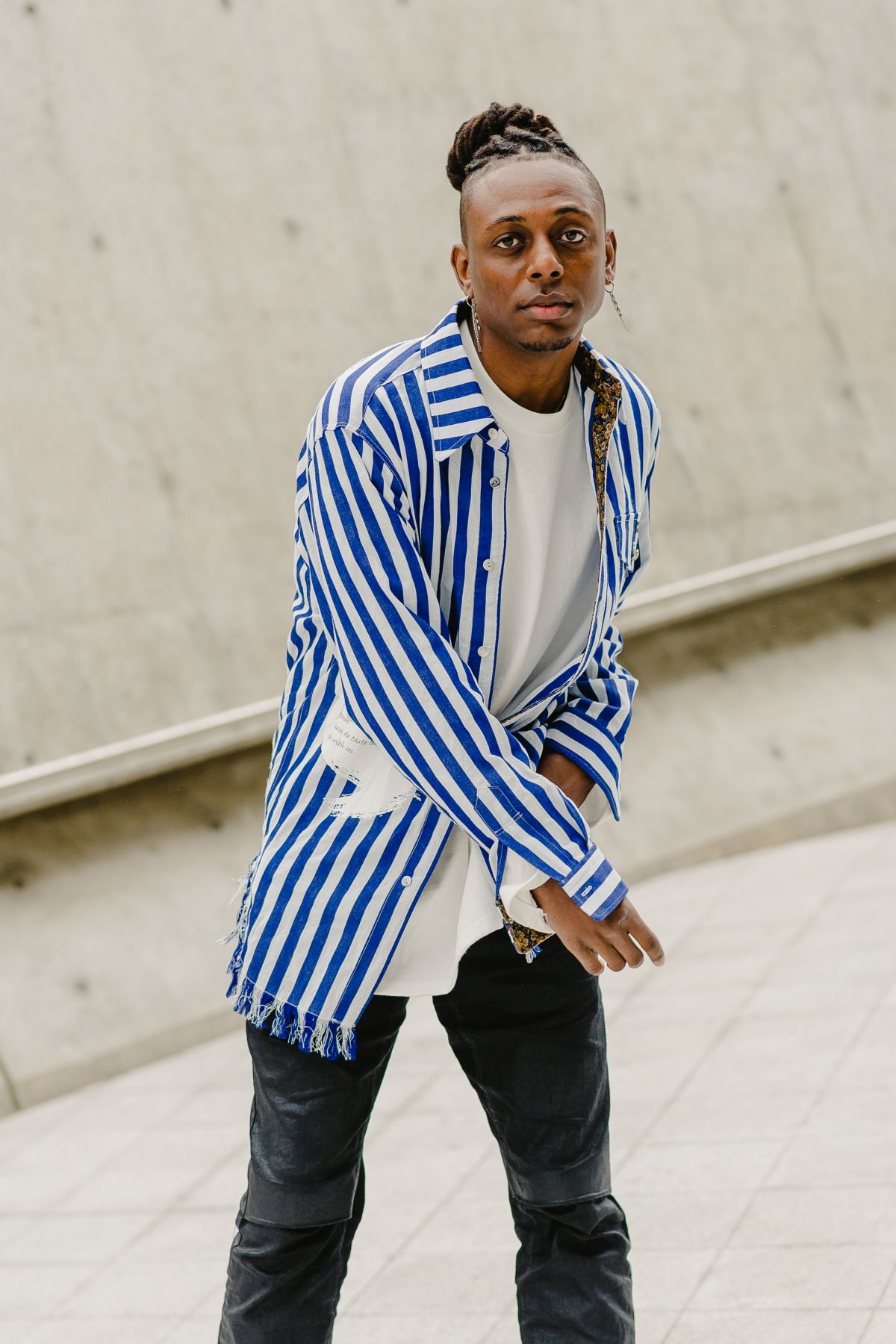 모빈스알(MOVINS.R) GRUS SUMMER STP SLONG SLEEVE SHIRT