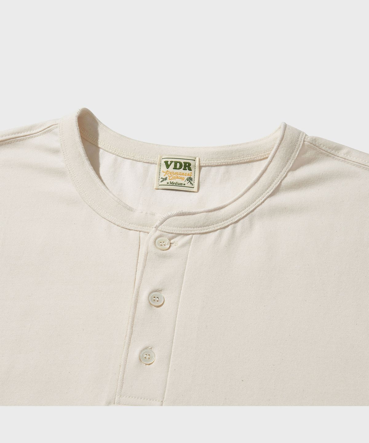 비디알(VDR) COZY HENLY NECK T-SHIRT [Vanilla]