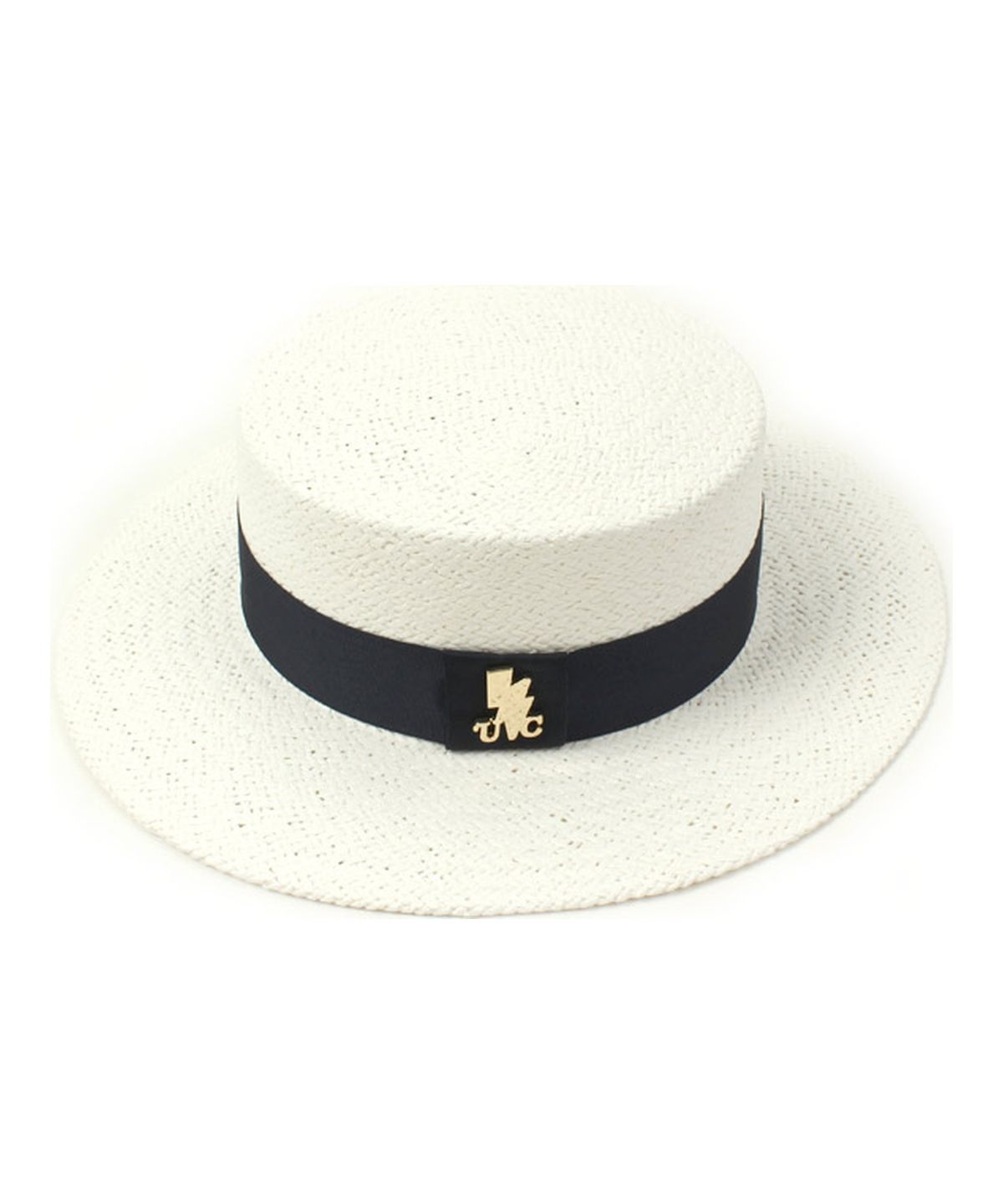 유니버셜 케미스트리(UNIVERSAL CHEMISTRY) Navy Line White Panama Hat 파나마햇