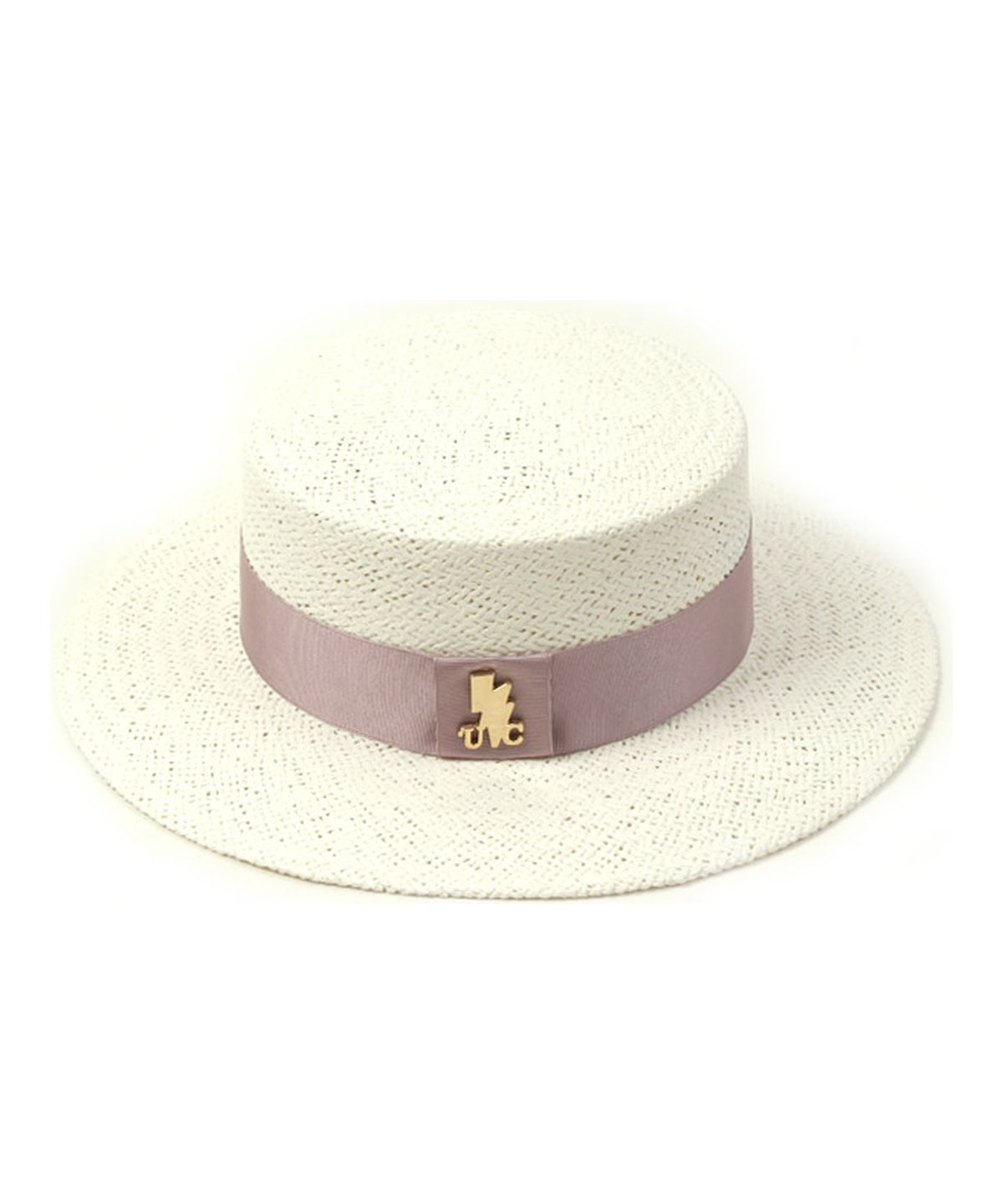 유니버셜 케미스트리(UNIVERSAL CHEMISTRY) Pink Line White Panama Hat 파나마햇