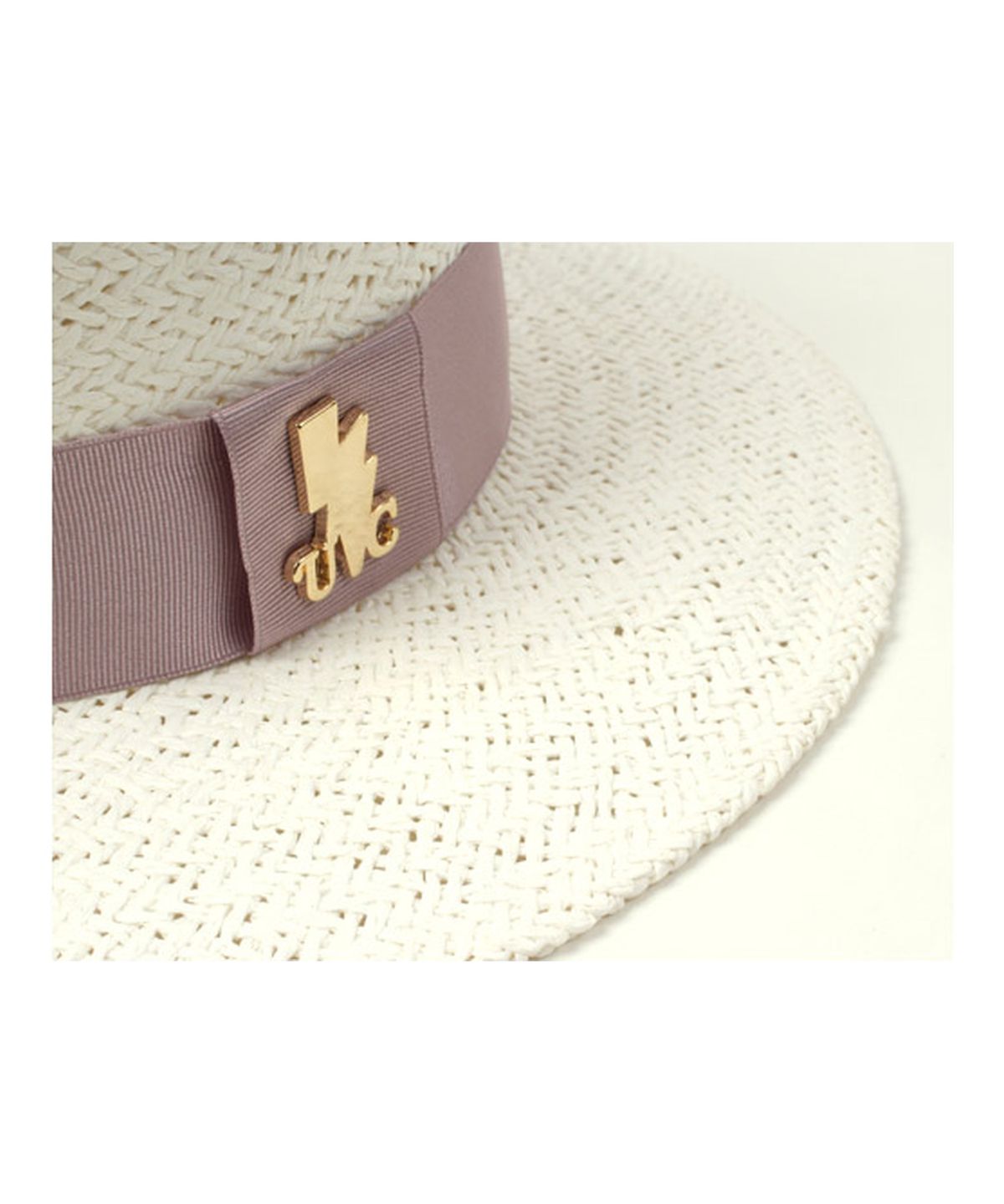 유니버셜 케미스트리(UNIVERSAL CHEMISTRY) Pink Line White Panama Hat 파나마햇