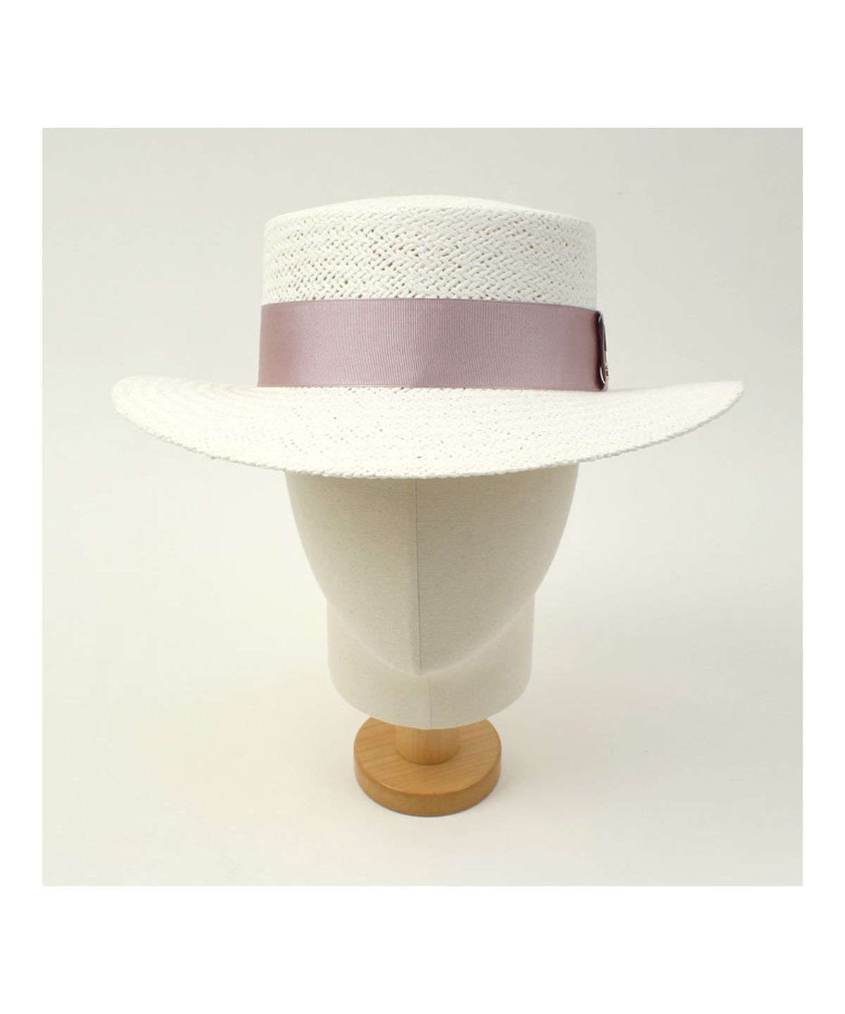 유니버셜 케미스트리(UNIVERSAL CHEMISTRY) Pink Line White Panama Hat 파나마햇