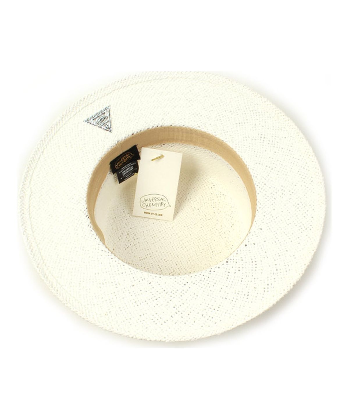 유니버셜 케미스트리(UNIVERSAL CHEMISTRY) Black Line White Panama Hat 파나마햇