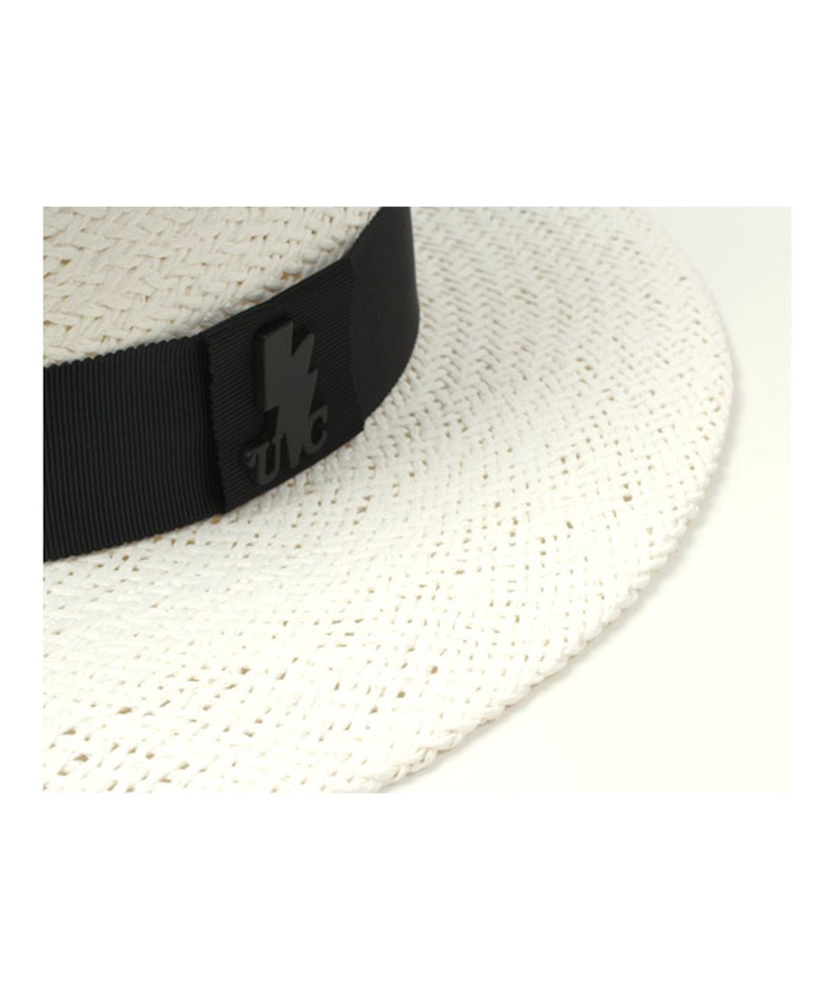 유니버셜 케미스트리(UNIVERSAL CHEMISTRY) Black Line White Panama Hat 파나마햇