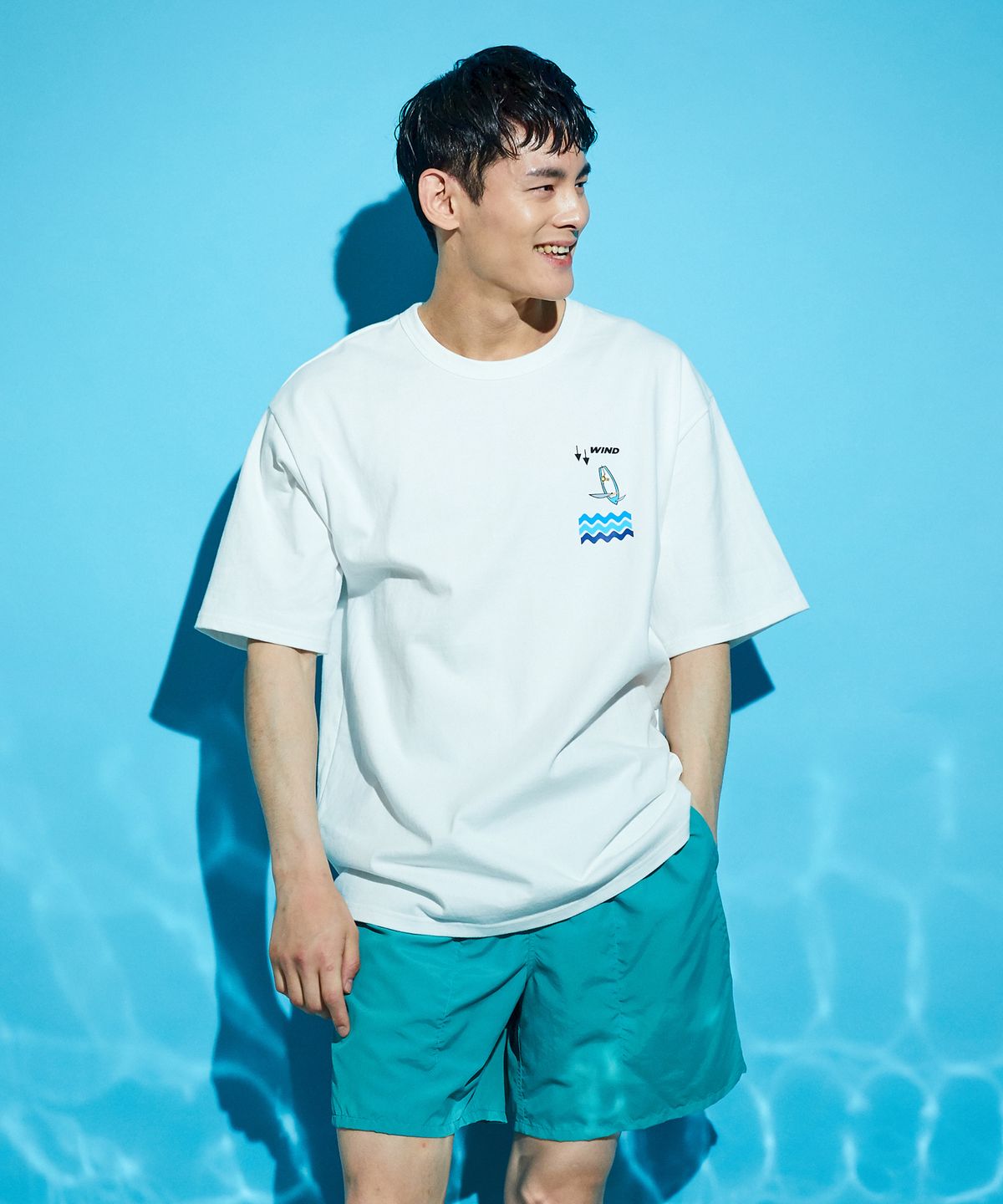 피글스(PIGLES) PGS 세일링 포인트 프린트 티셔츠(화이트)