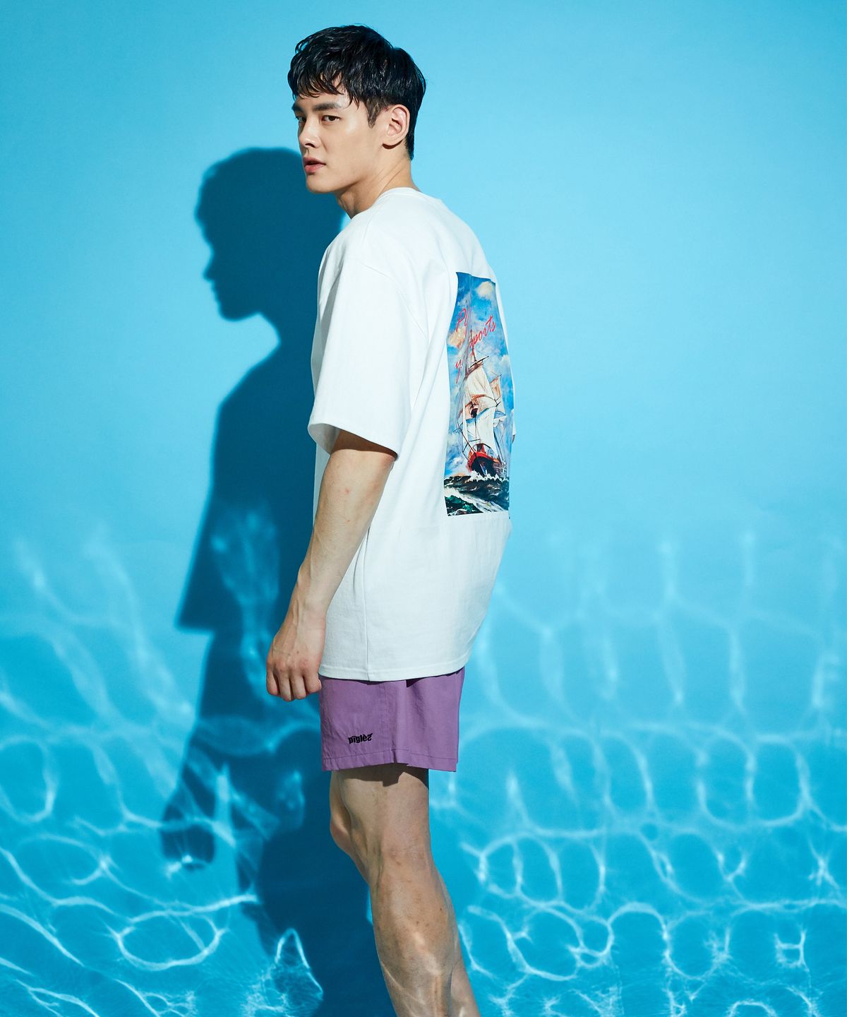 피글스(PIGLES) PGS 커티샥 그래픽 티셔츠(화이트)