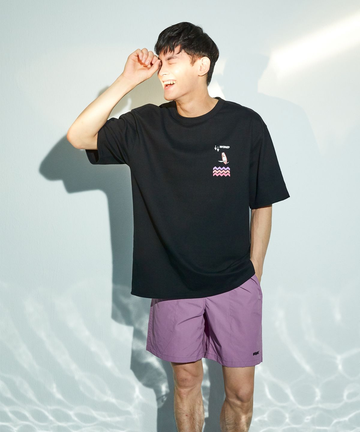 피글스(PIGLES) PGS 세일링 포인트 프린트 티셔츠(블랙)