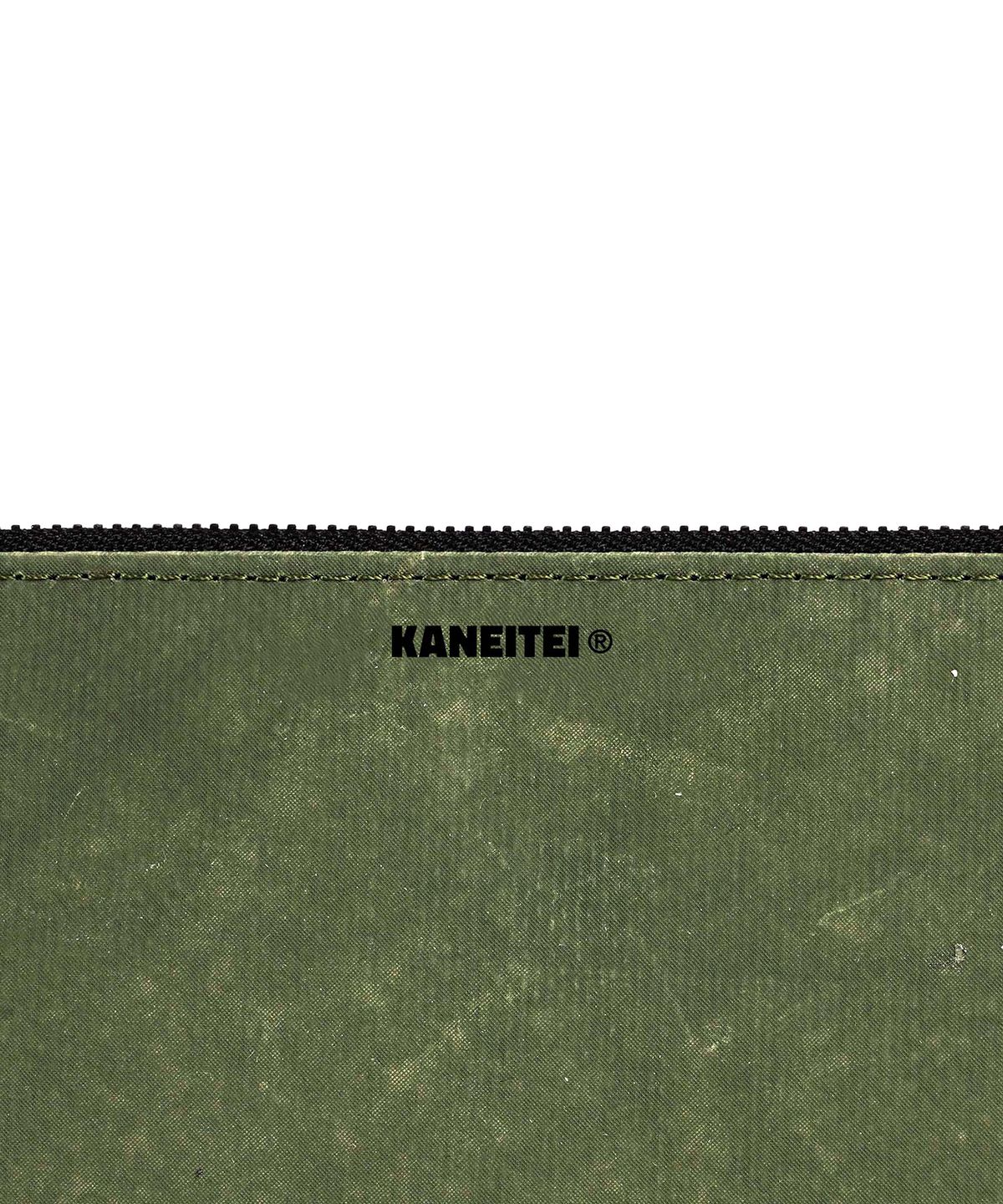 카네이테이(KANEITEI) TIGER FLAT POUCH L (OLIVE DRAB) / UPCYCLED