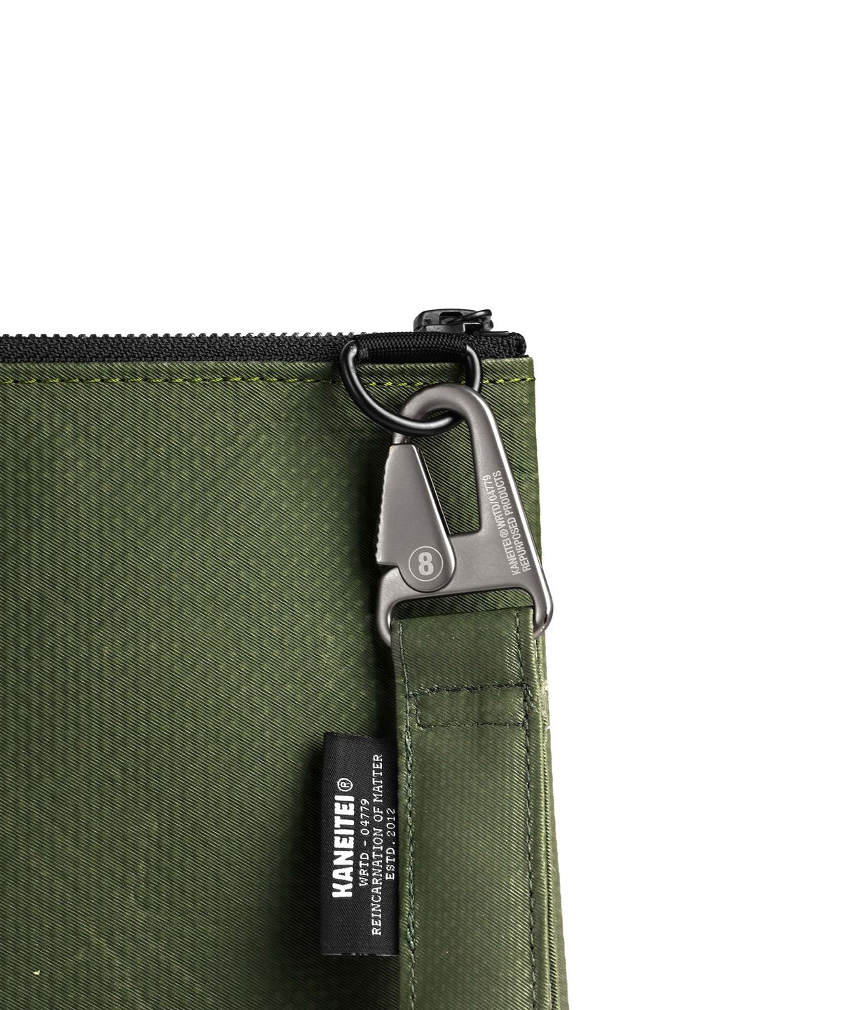 카네이테이(KANEITEI) TIGER FLAT POUCH L (OLIVE DRAB) / UPCYCLED