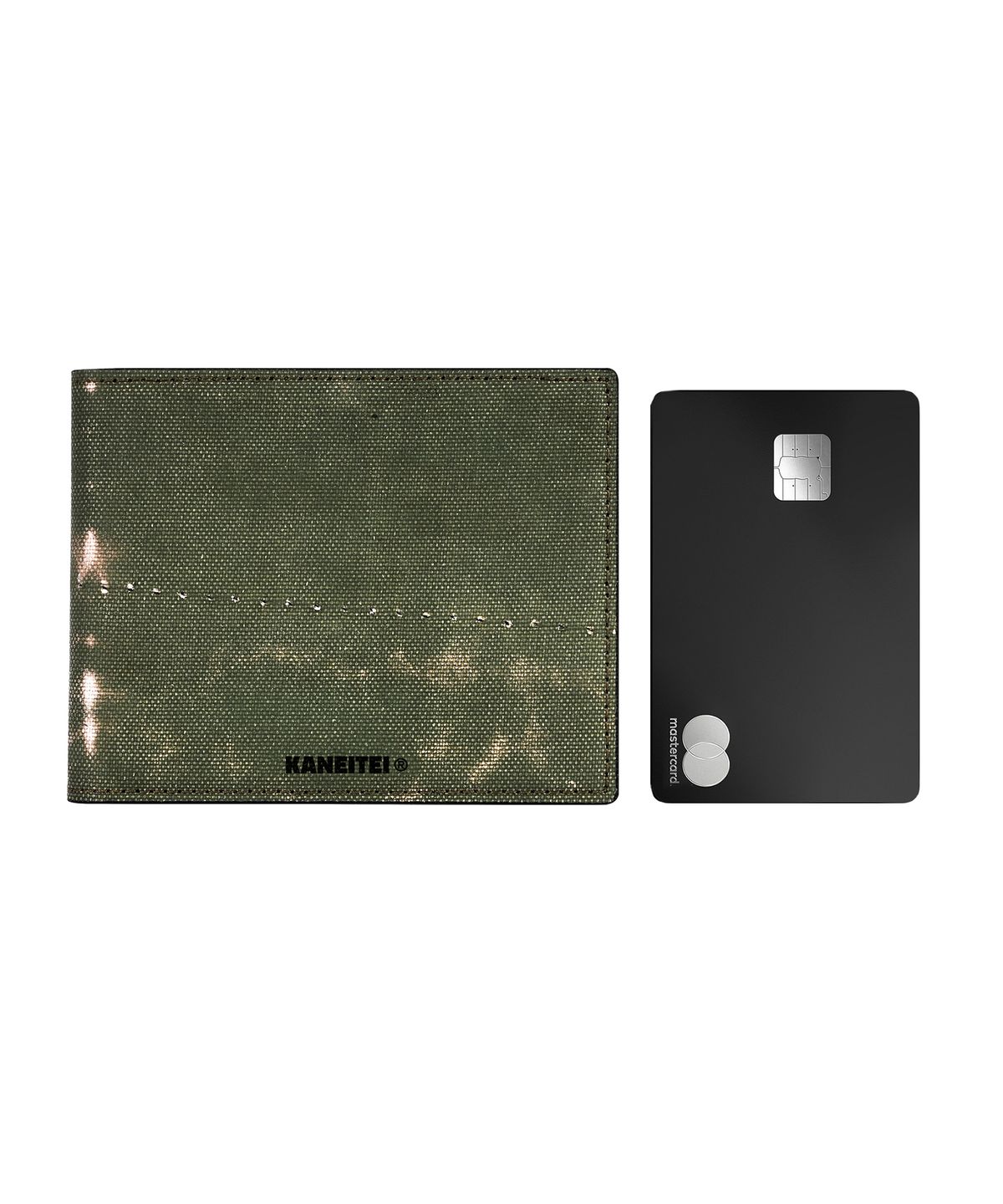 카네이테이(KANEITEI) DIP SLIM WALLET (OLIVE DRAB) / UPCYCLED
