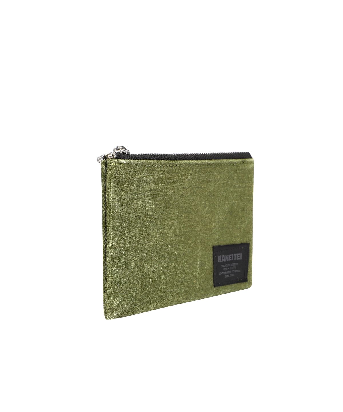 카네이테이(KANEITEI) HAIKU FLAT POUCH S (OLIVE DRAB) / UPCYCLED
