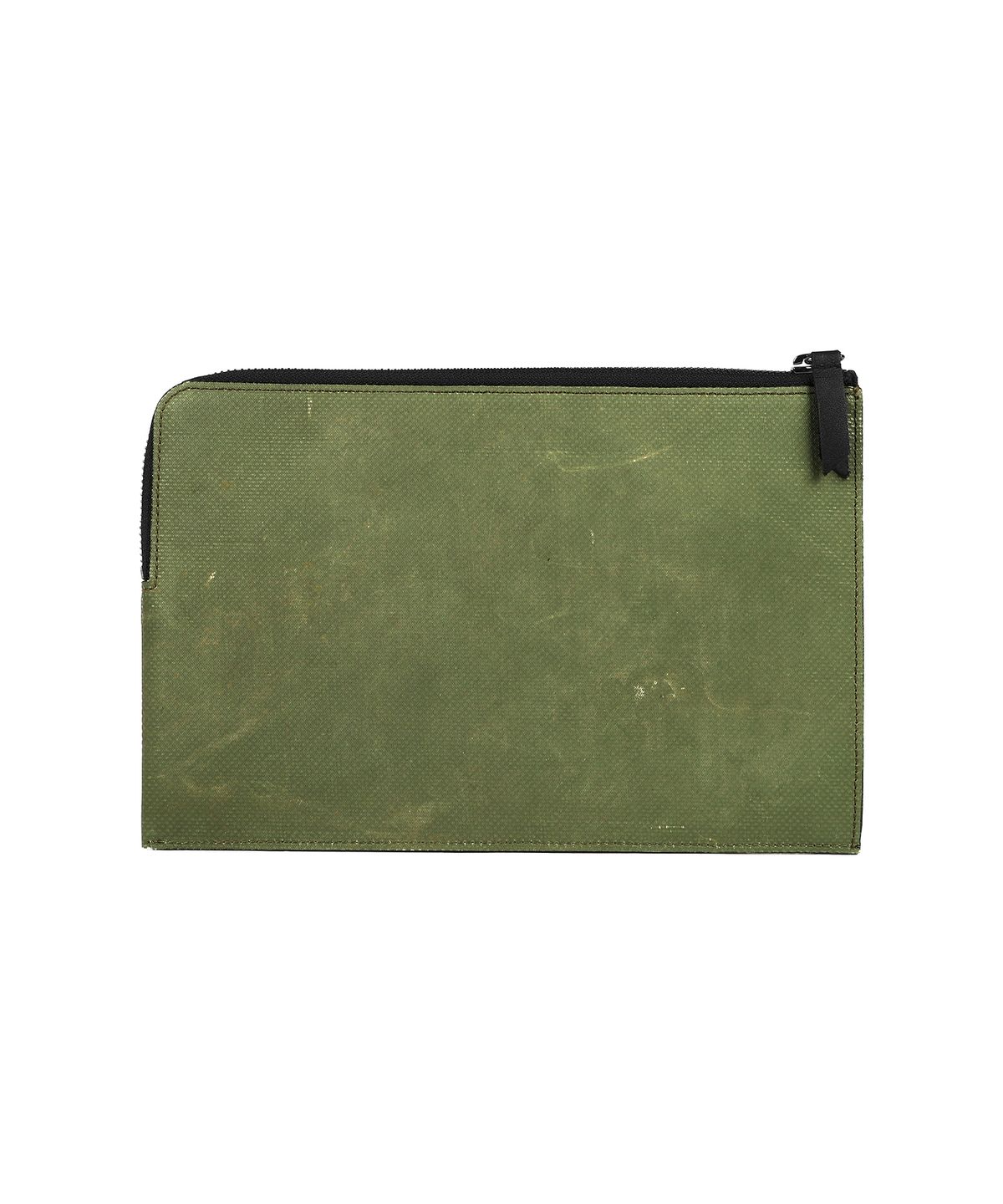 카네이테이(KANEITEI) BROOKLYN FLAT BAG M (OLIVE DRAB) / UPCYCLED