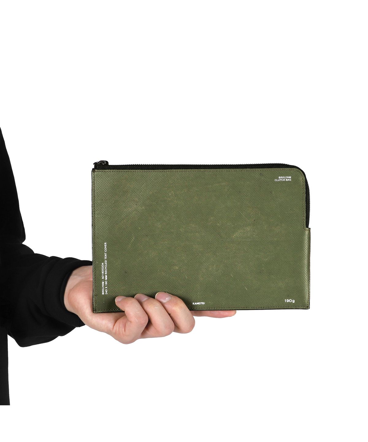 카네이테이(KANEITEI) BROOKLYN FLAT BAG M (OLIVE DRAB) / UPCYCLED