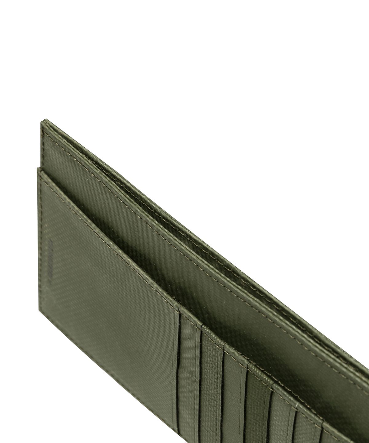 카네이테이(KANEITEI) LEAF FLAT CARD WALLET (OLIVE DRAB) / UPCYCLED