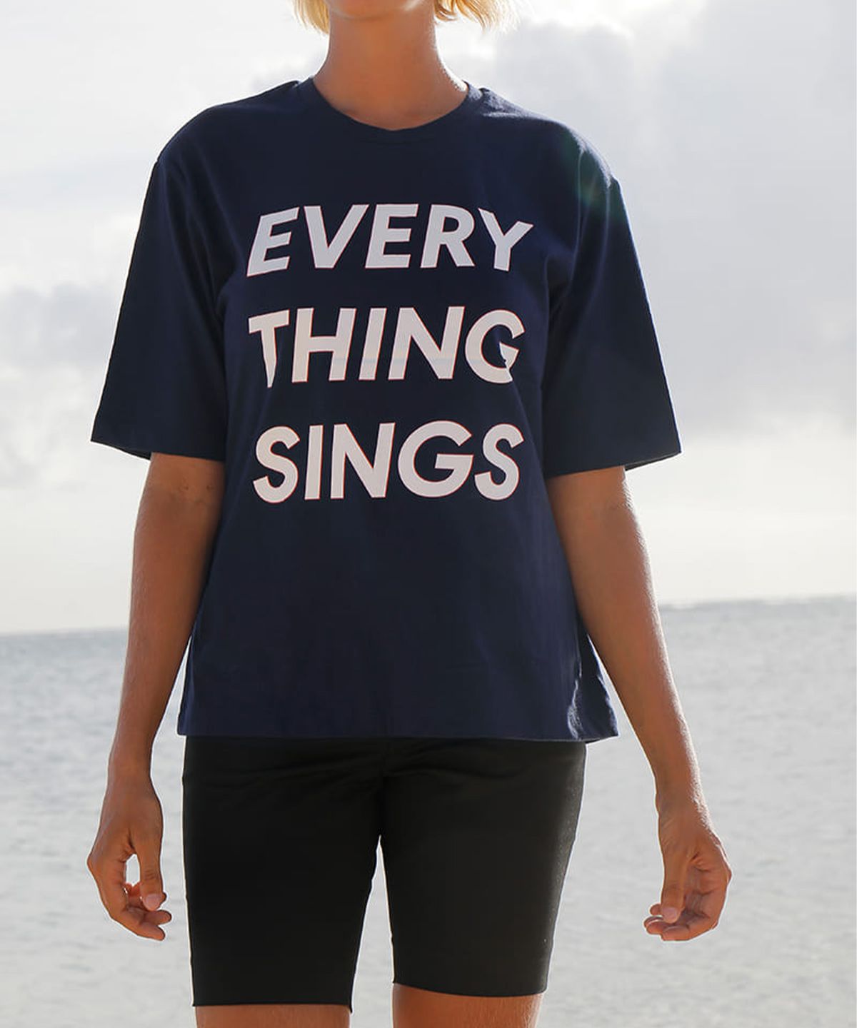 츄바스코(CHUBASCO) CT002 SUMMER CAMPAIGN TEE (Every thind sings) 네이비
