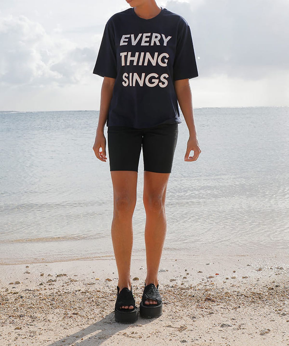츄바스코(CHUBASCO) CT002 SUMMER CAMPAIGN TEE (Every thind sings) 네이비