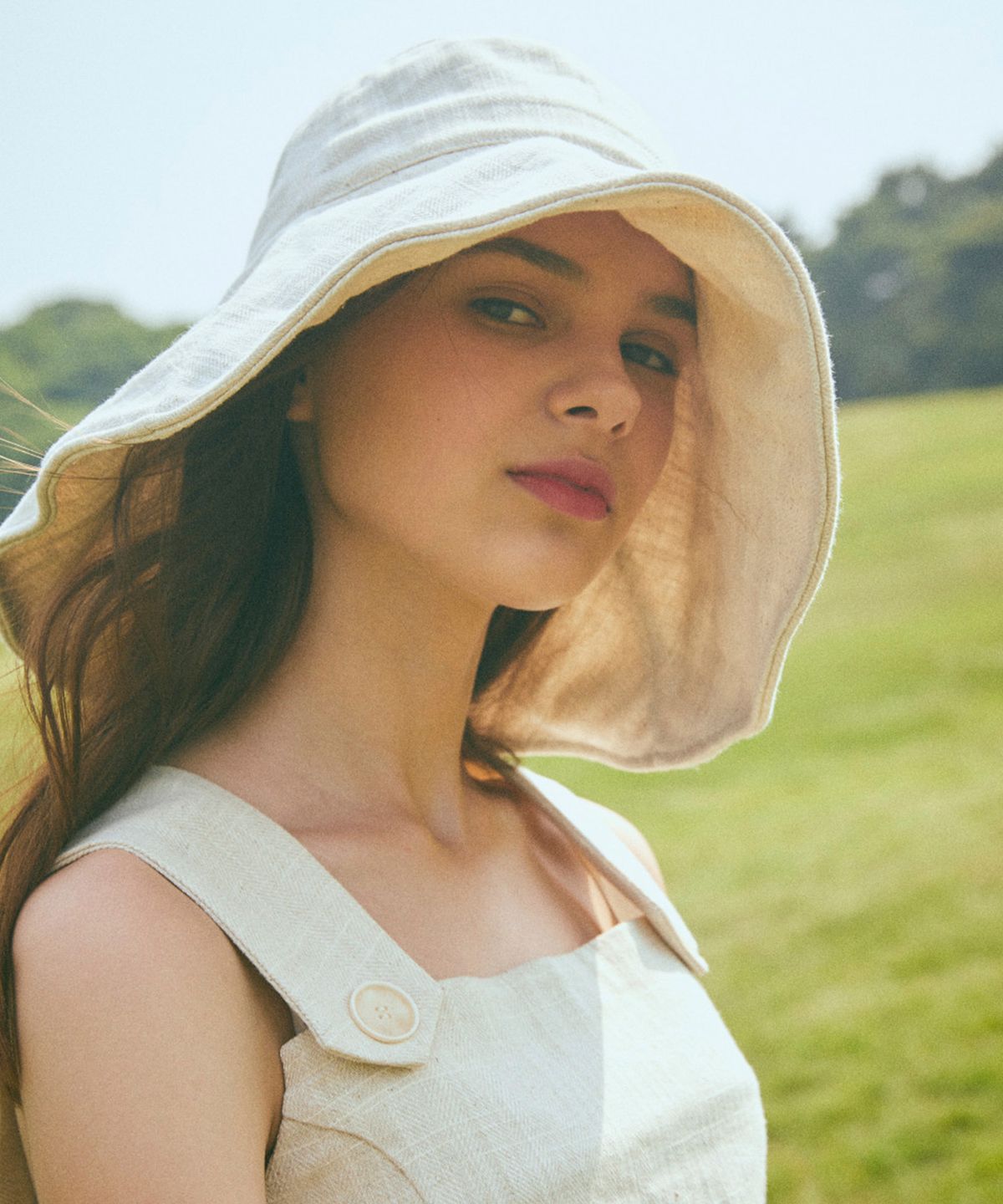라티젠(LARTIGENT) LJ BUCKET HAT(IVORY)