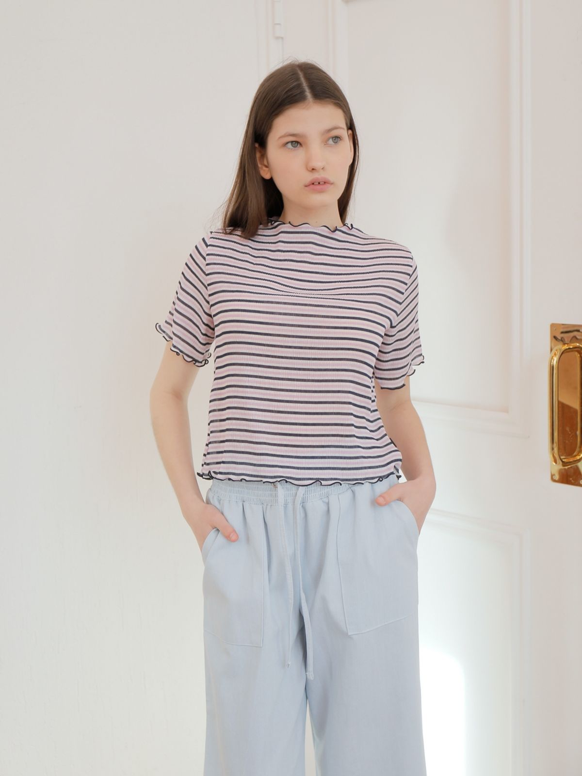 느와(NOIR) Pleats Top