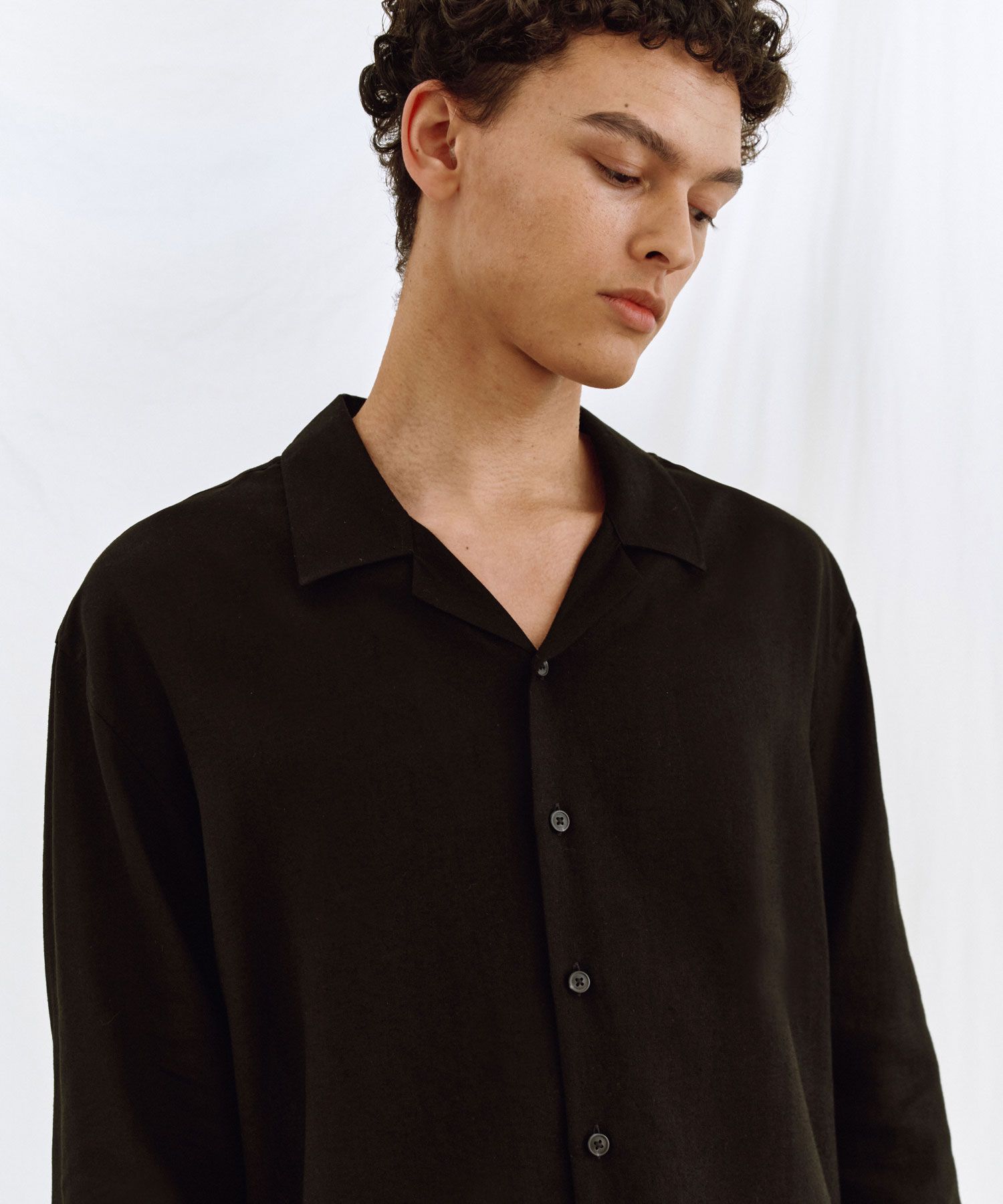 JEMUT☆NORMAN OPEN COLLAR LINEN LIKE SETUP KJSP2622+KJSP2614 MUSINSA | ANOBLIR Loose Fit Open Collar Tencel Linen Shirt
