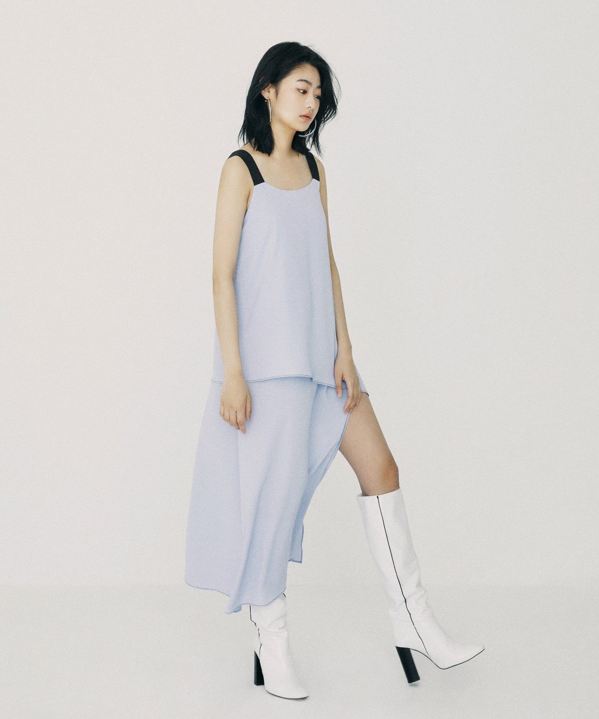 온느(ONNE) Unbal Twofold Maxi Dress Light Yellow