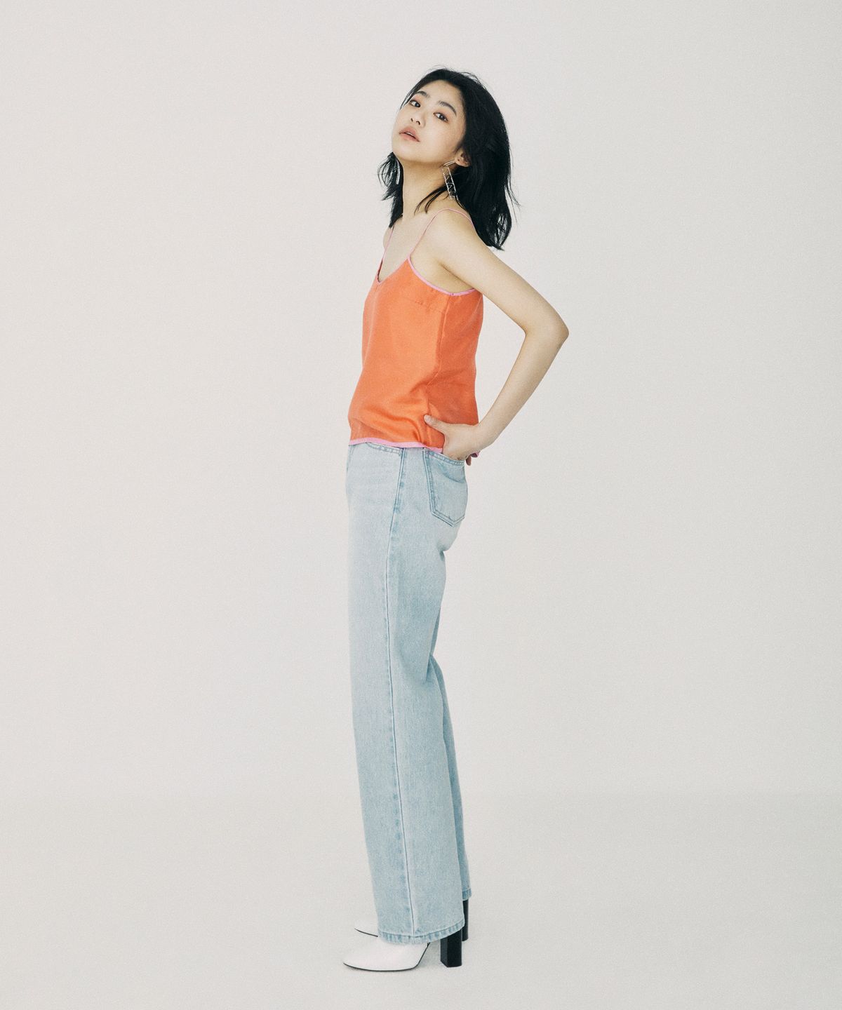 온느(ONNE) Silk Bustier Top Black