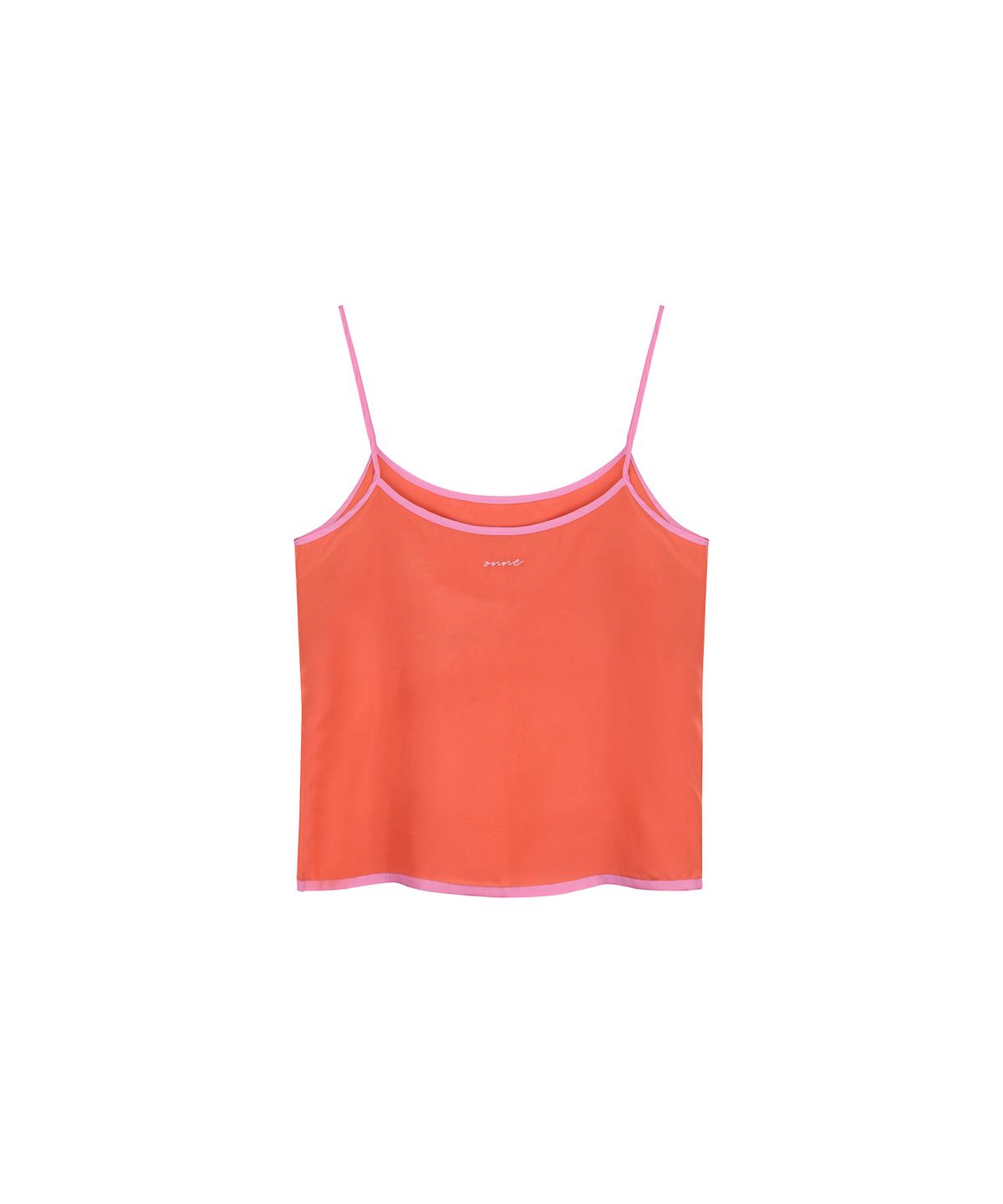 온느(ONNE) Silk Bustier Top Coral