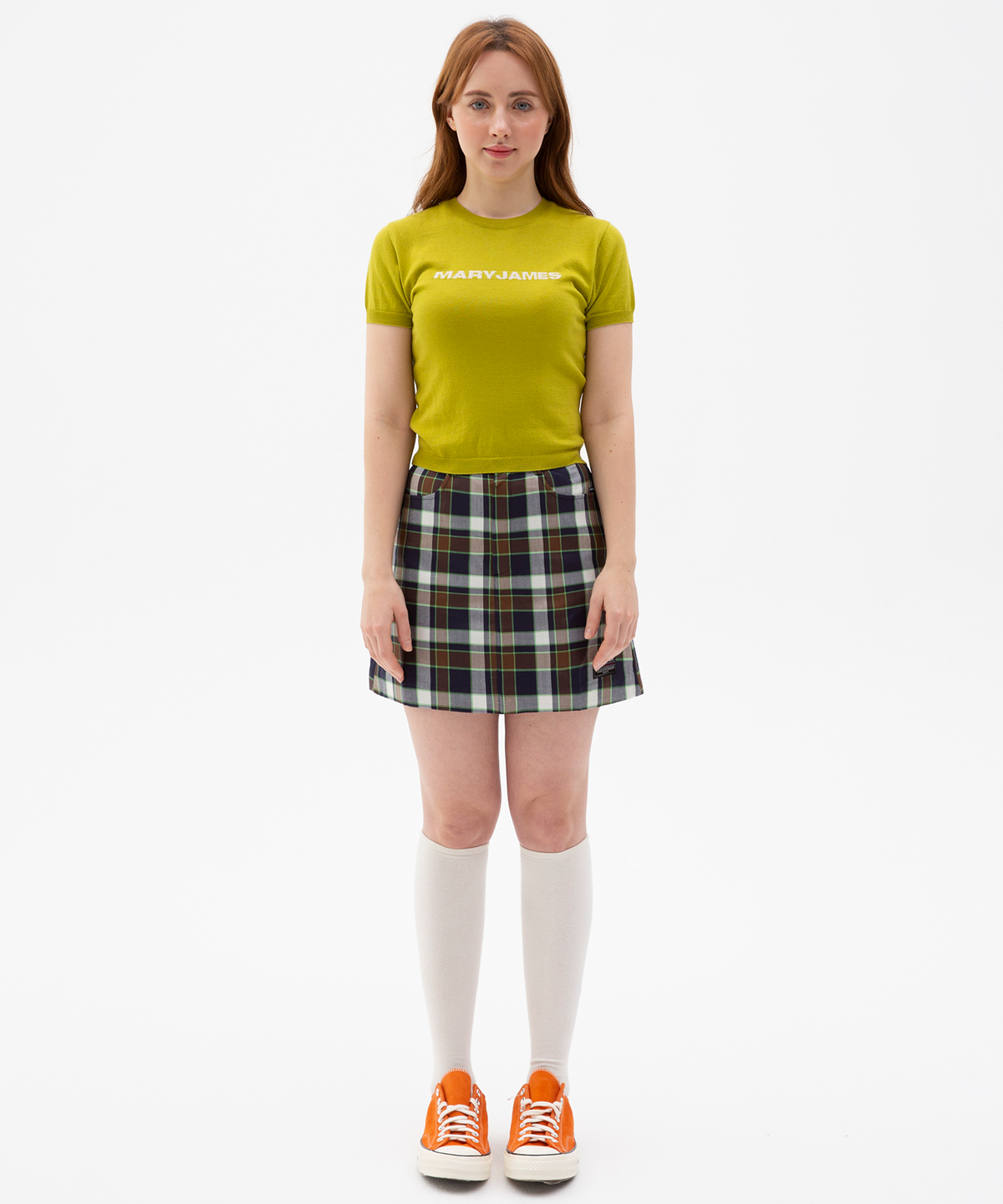 메리제임스(MARYJAMES) (W) Wintry Skirt - Navy