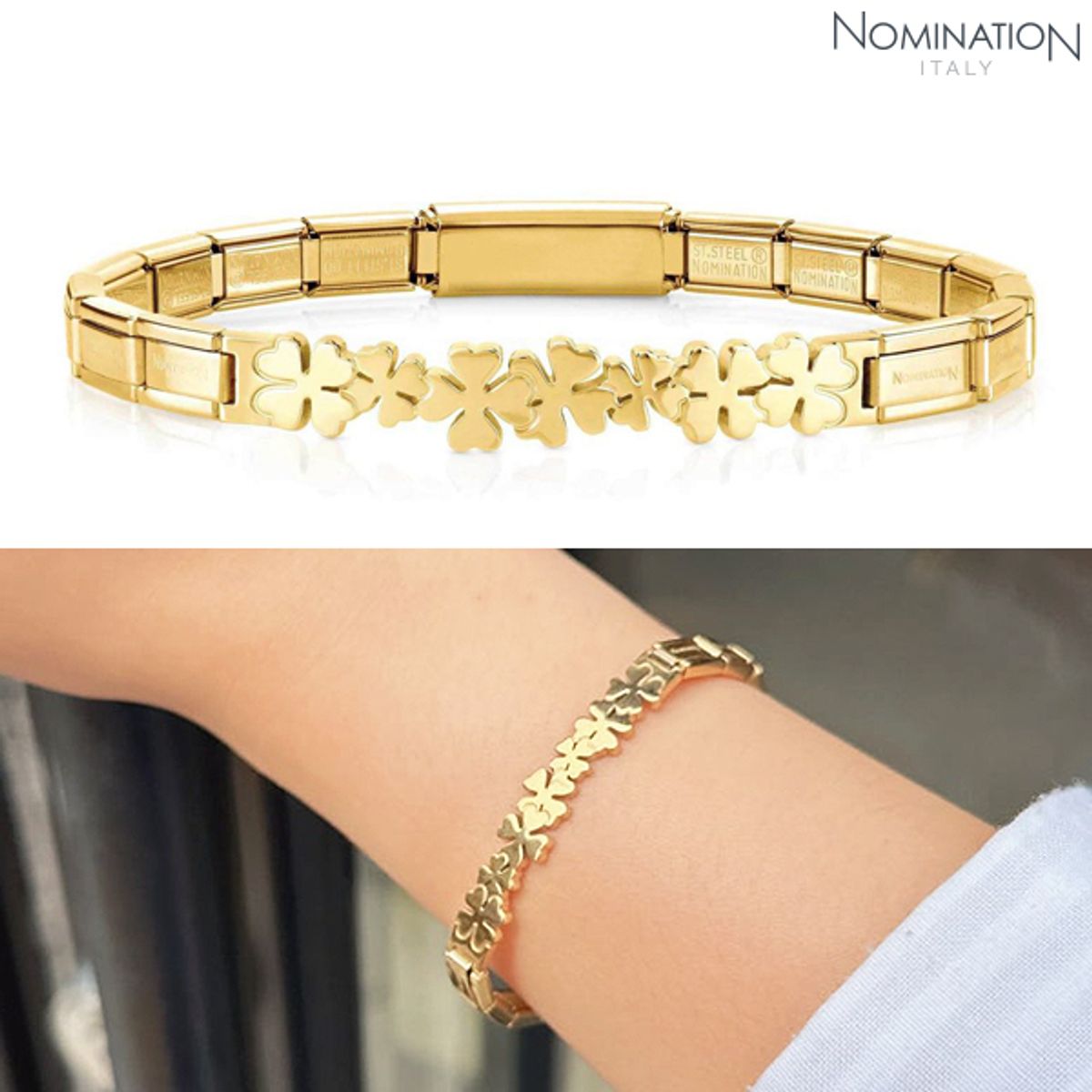 노미네이션(NOMINATION) 팔찌(Clovers YELLOW GOLD) 021111/007
