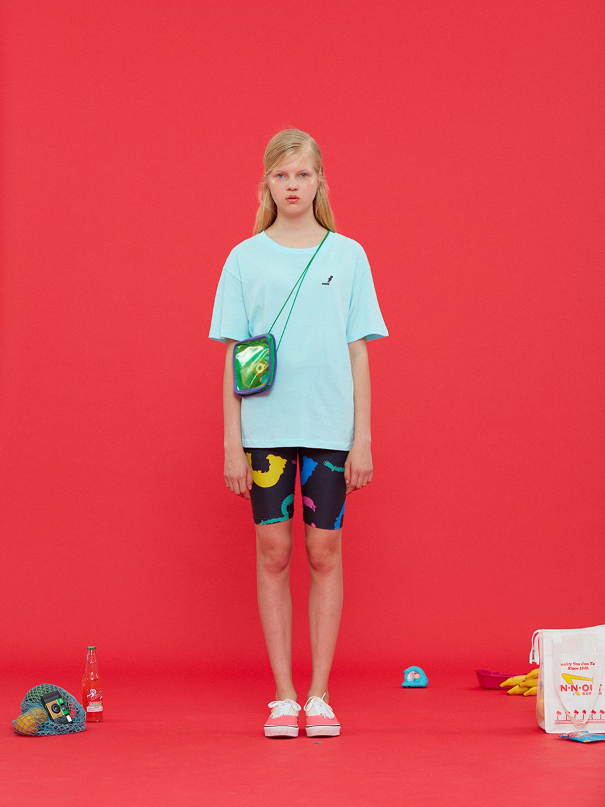 미미카위(MIMICAWE) SWIMMING MMCW PRINT T/BLUE