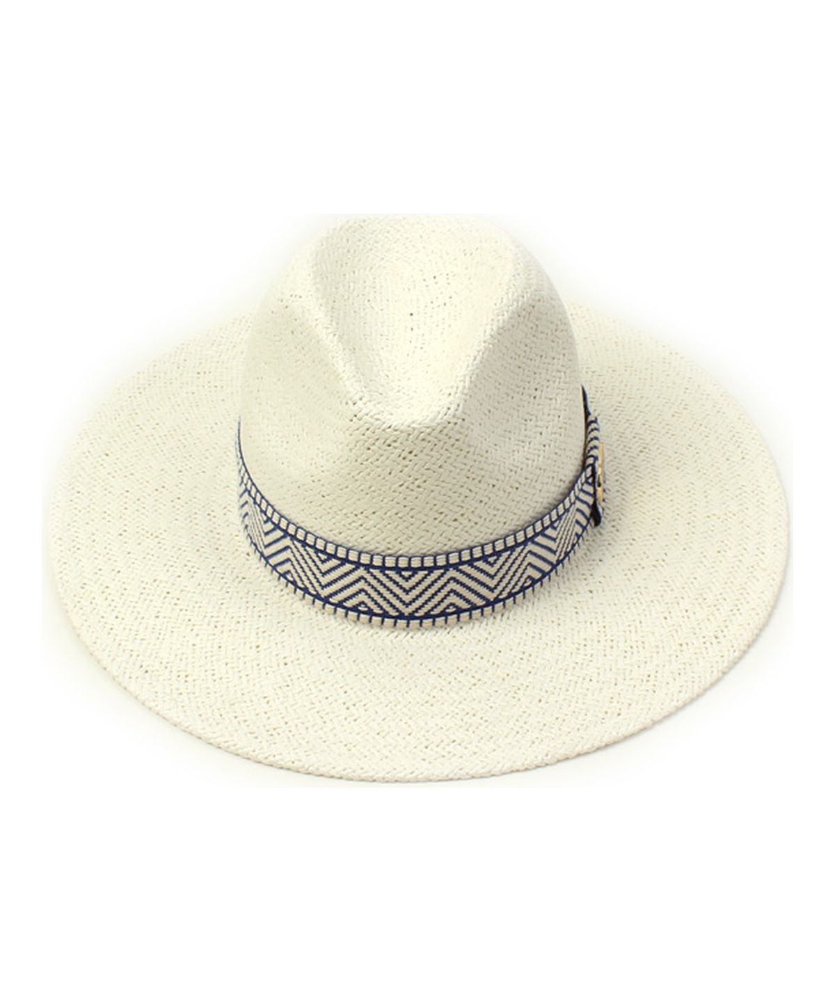 유니버셜 케미스트리(UNIVERSAL CHEMISTRY) Blue Mono Line Swing White Fedora 여름페도라