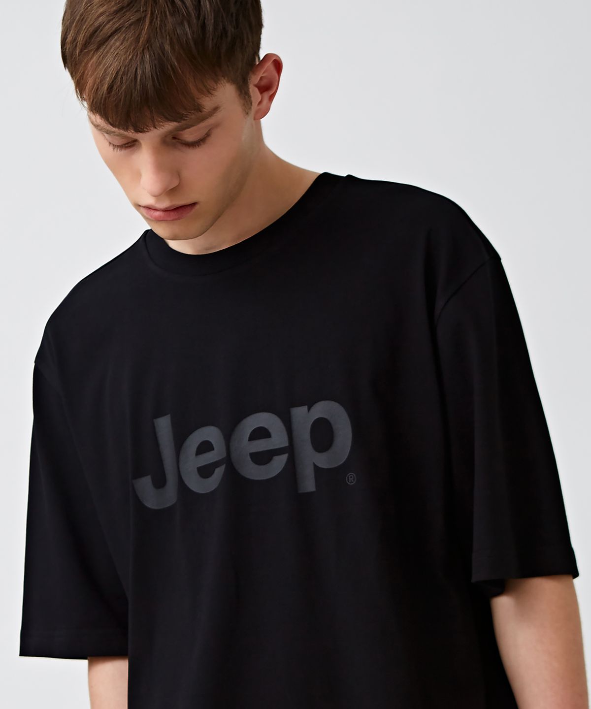 지프(JEEP) [190g] 빅 로고 반팔 티셔츠 (JR5TSU091BK)