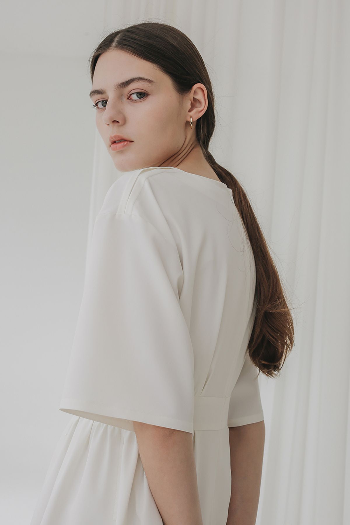 엣드맹(ETDEMAIN) 001 V-neck Summer Dress(White)