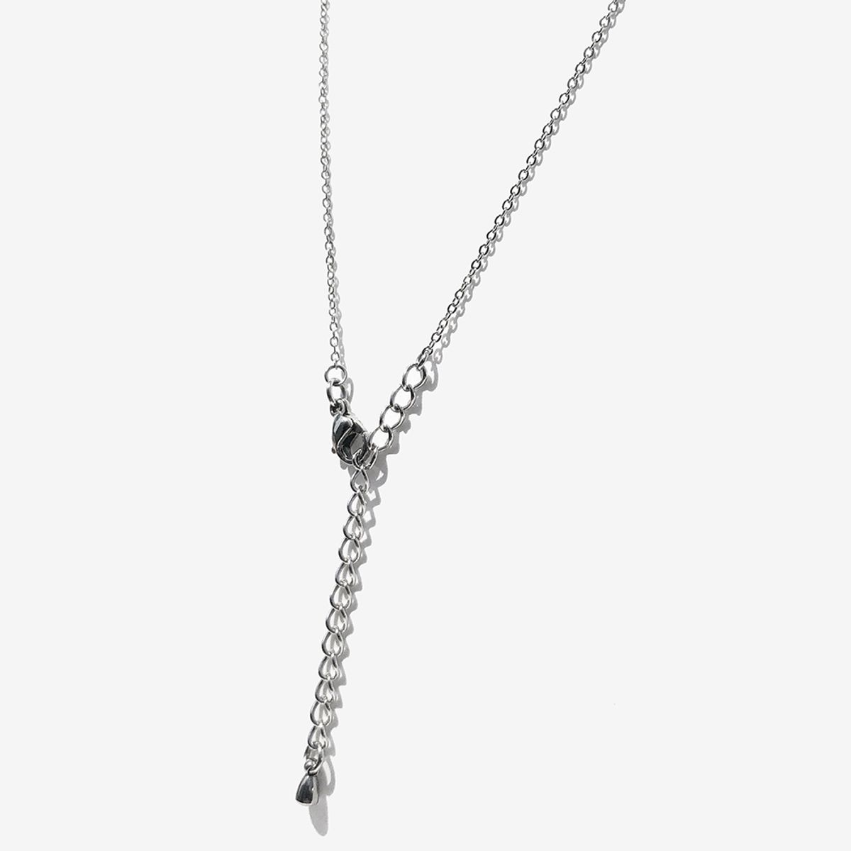 러쉬오프(RUSH OFF) Surgical Steel Dual Circle Pendant Chain Necklace  / 듀얼 써클 펜던트 체인목걸이