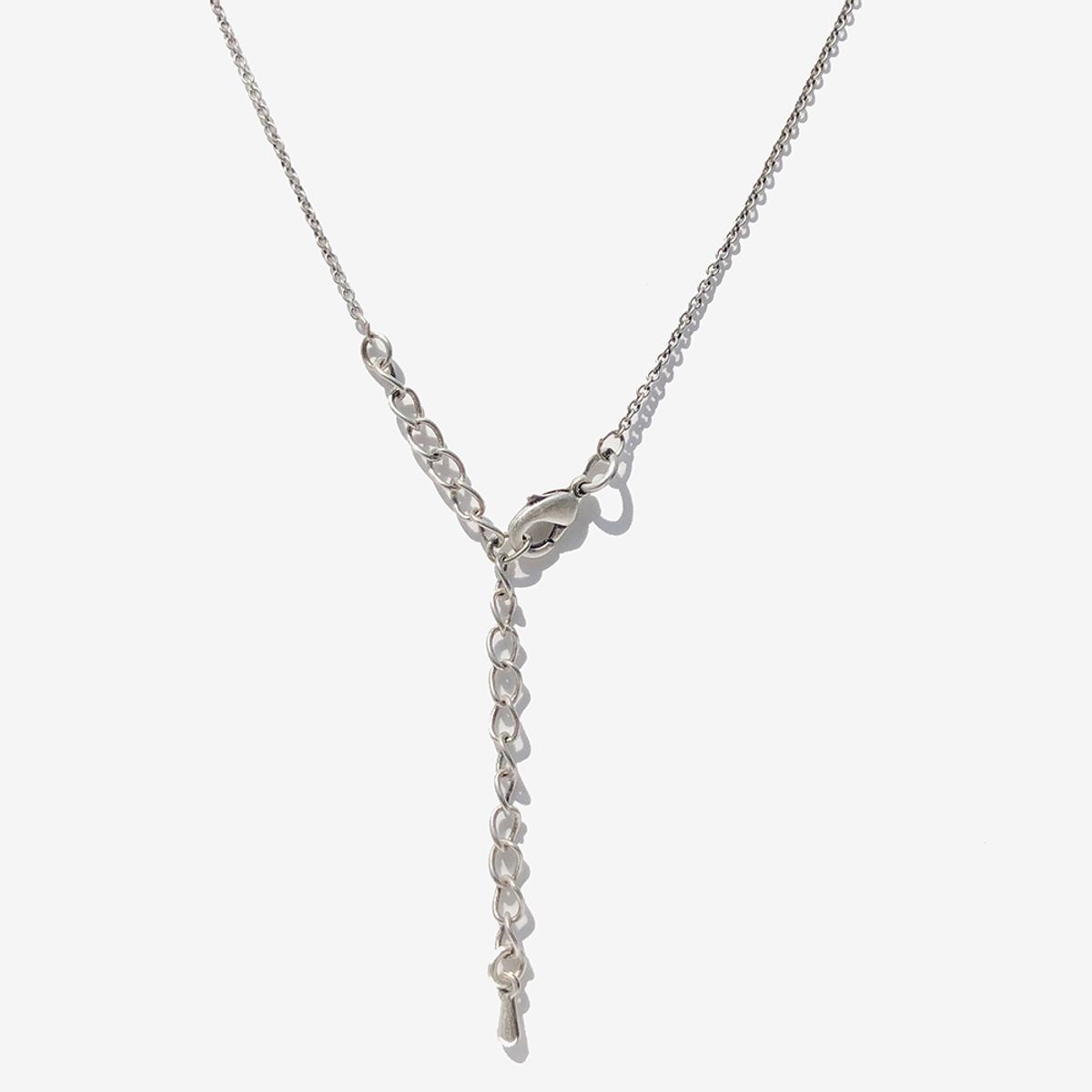 러쉬오프(RUSH OFF) Black Heart pendant Chain Necklace  / 블랙 하트 펜던트 체인 목걸이 (은도금)