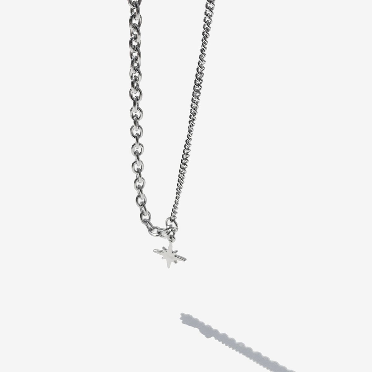 러쉬오프(RUSH OFF) Surgical Steel Star Over Chain Bracelet / 스타 오버체인 팔찌