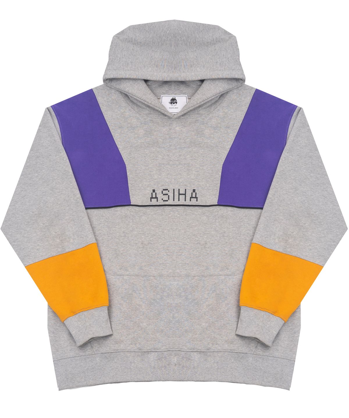 아시하(ASIHA) M [S/S] Retro Pixel Hoodie Gray