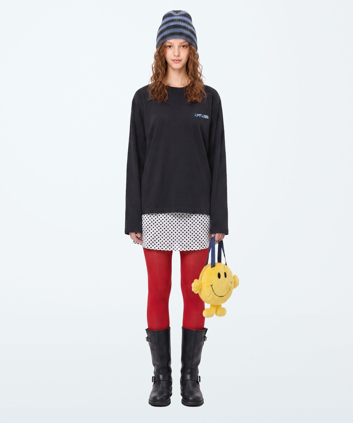 아파트먼트(APARTMENT) (W) APT FLORIST 2 LONG SLEEVE - BLACK