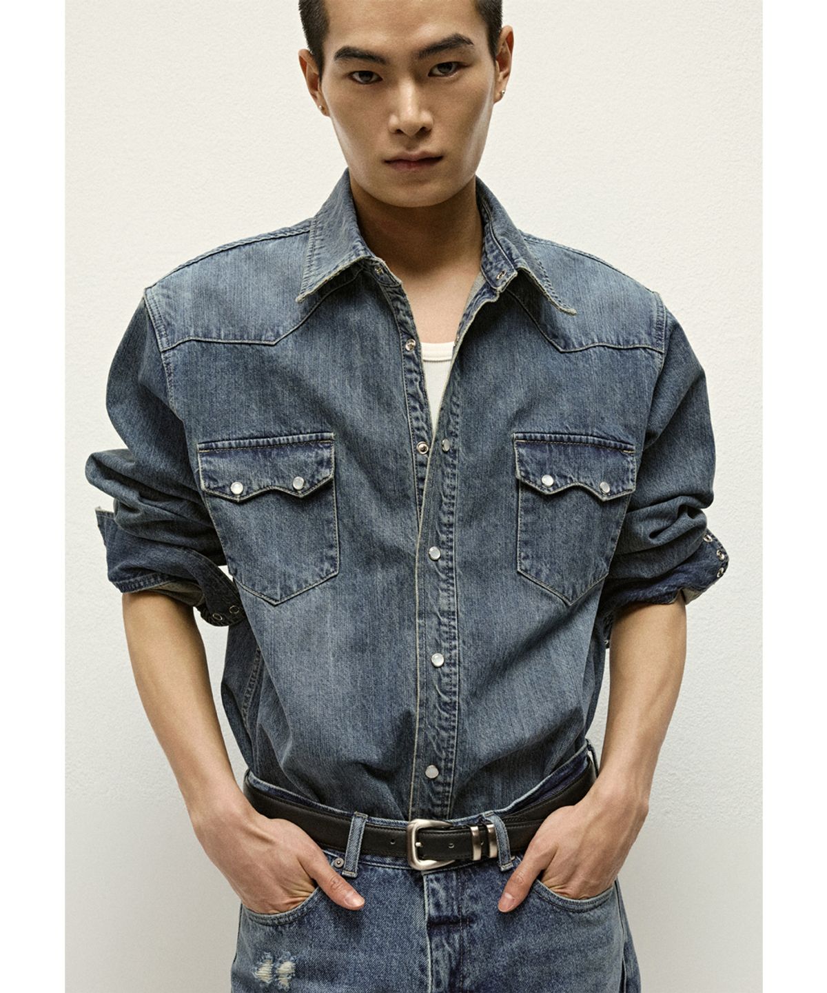 세비지(SAVAGE) 110 Leather Belt - Black