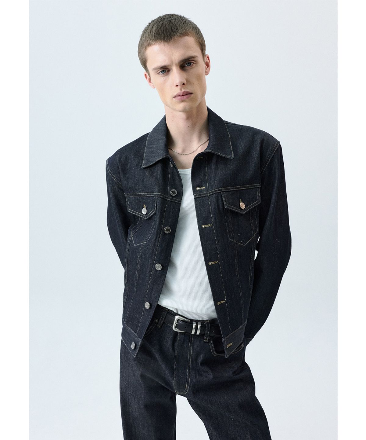 세비지(SAVAGE) 110 Leather Belt - Black