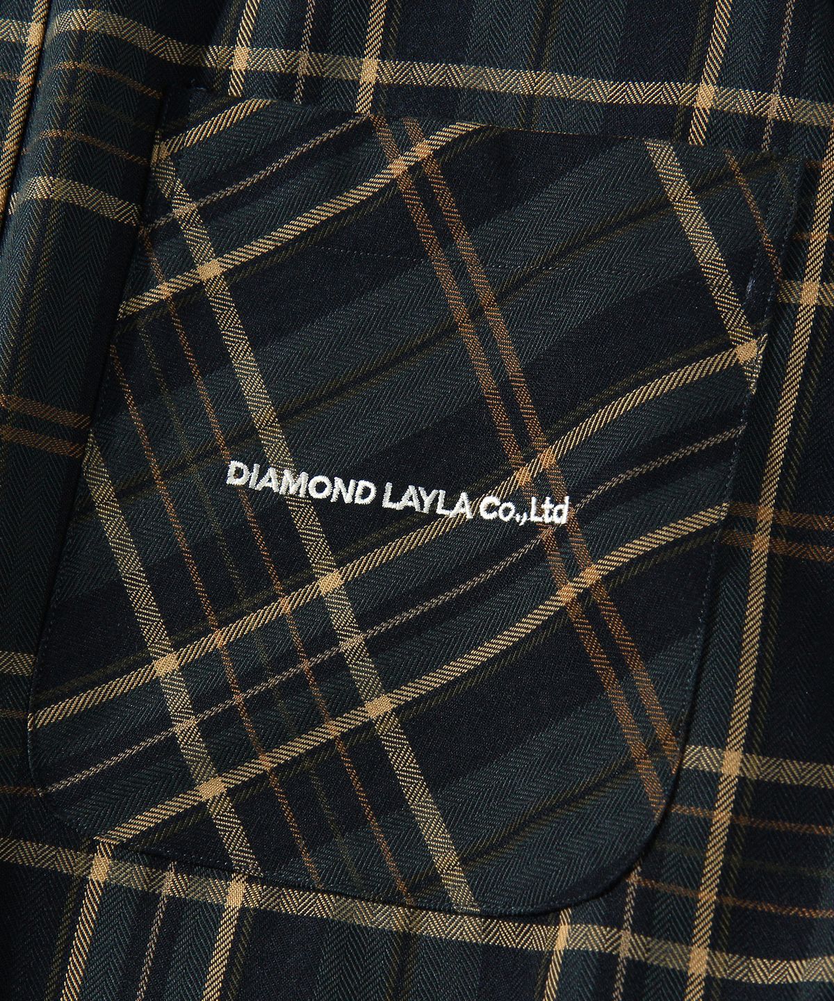 다이아몬드 레이라(DIAMOND LAYLA) Herringbone classy green check shirt S41