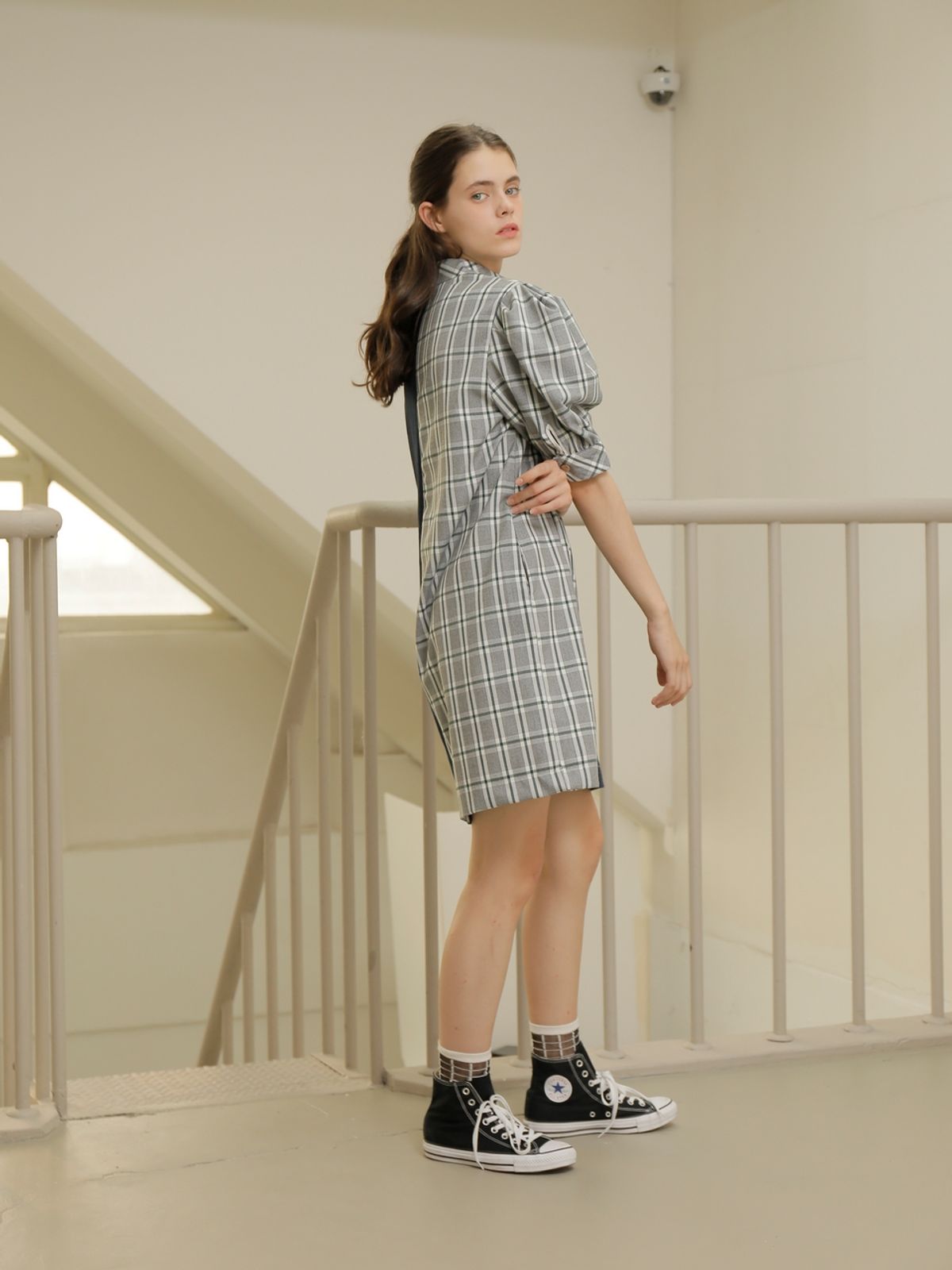 느와(NOIR) Border Dress