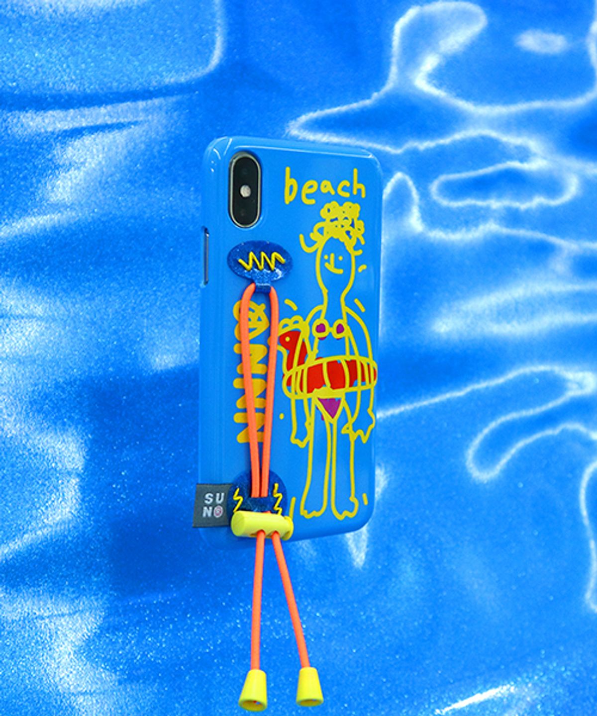 세컨드유니크네임(SECOND UNIQUE NAME) SUN CASE STRING GLOSSY AQUA BLUE