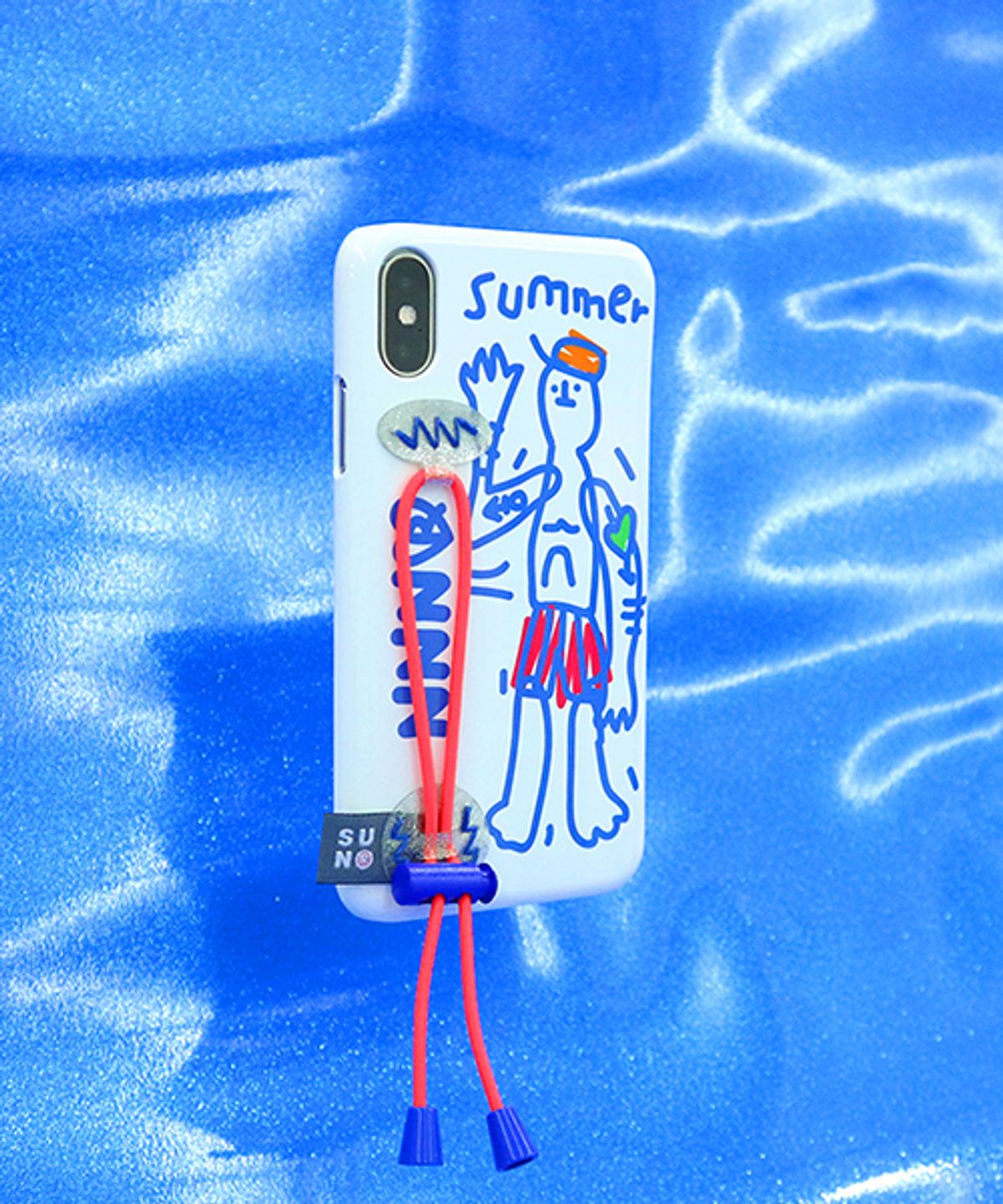 세컨드유니크네임(SECOND UNIQUE NAME) SUN CASE STRING GLOSSY WHITE