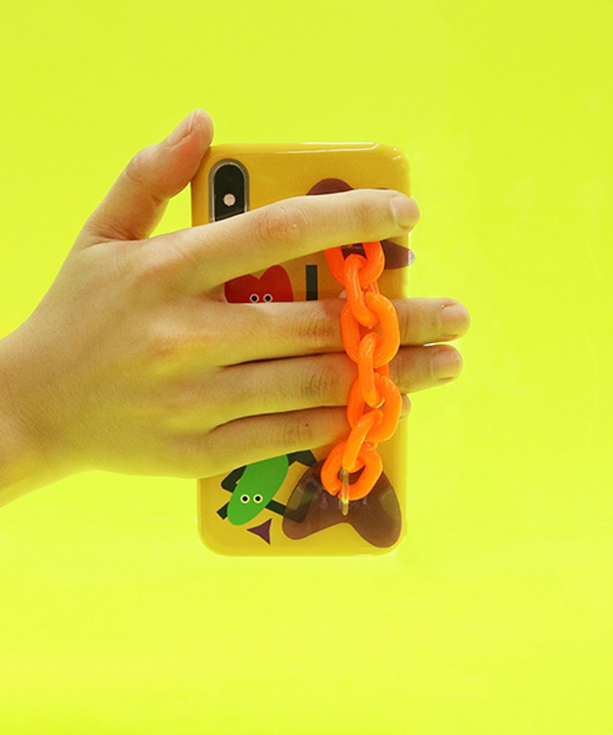 세컨드유니크네임(SECOND UNIQUE NAME) SUN CASE NEON CHAIN YELLOW