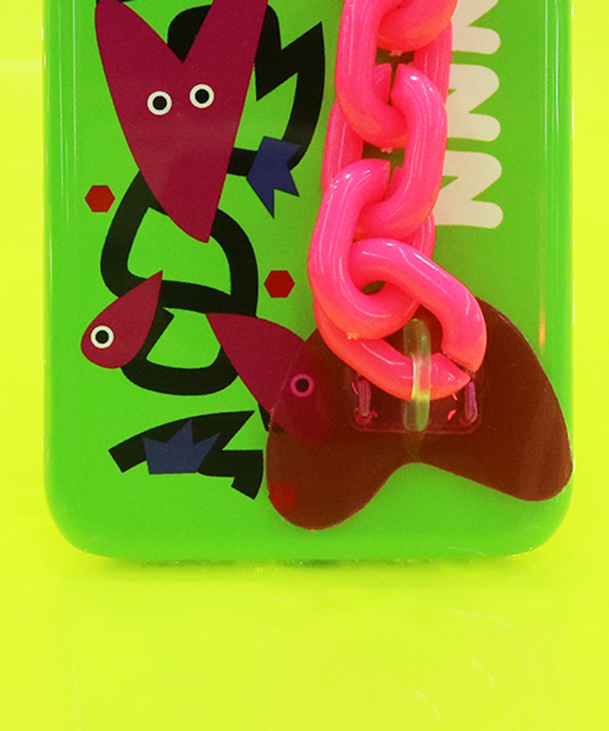 세컨드유니크네임(SECOND UNIQUE NAME) SUN CASE NEON CHAIN YELLOW GREEN
