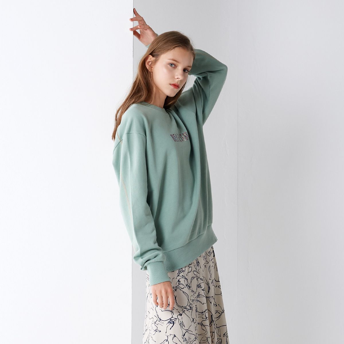 핀블랙(PINBLACK) BELIEVERS MTM T-SHIRTS MINT