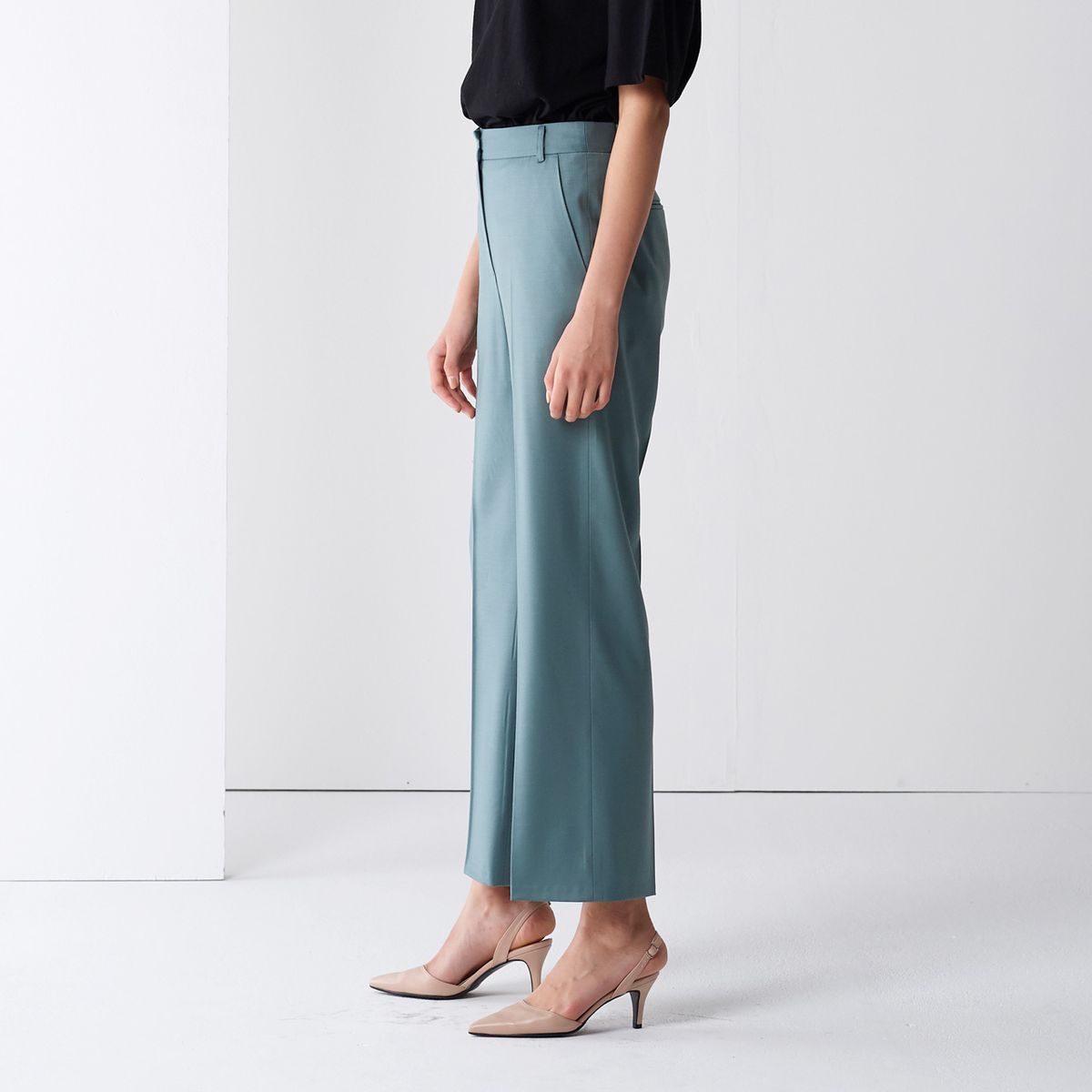 핀블랙(PINBLACK) STRAIGHT SET-UP PANTS BLUE