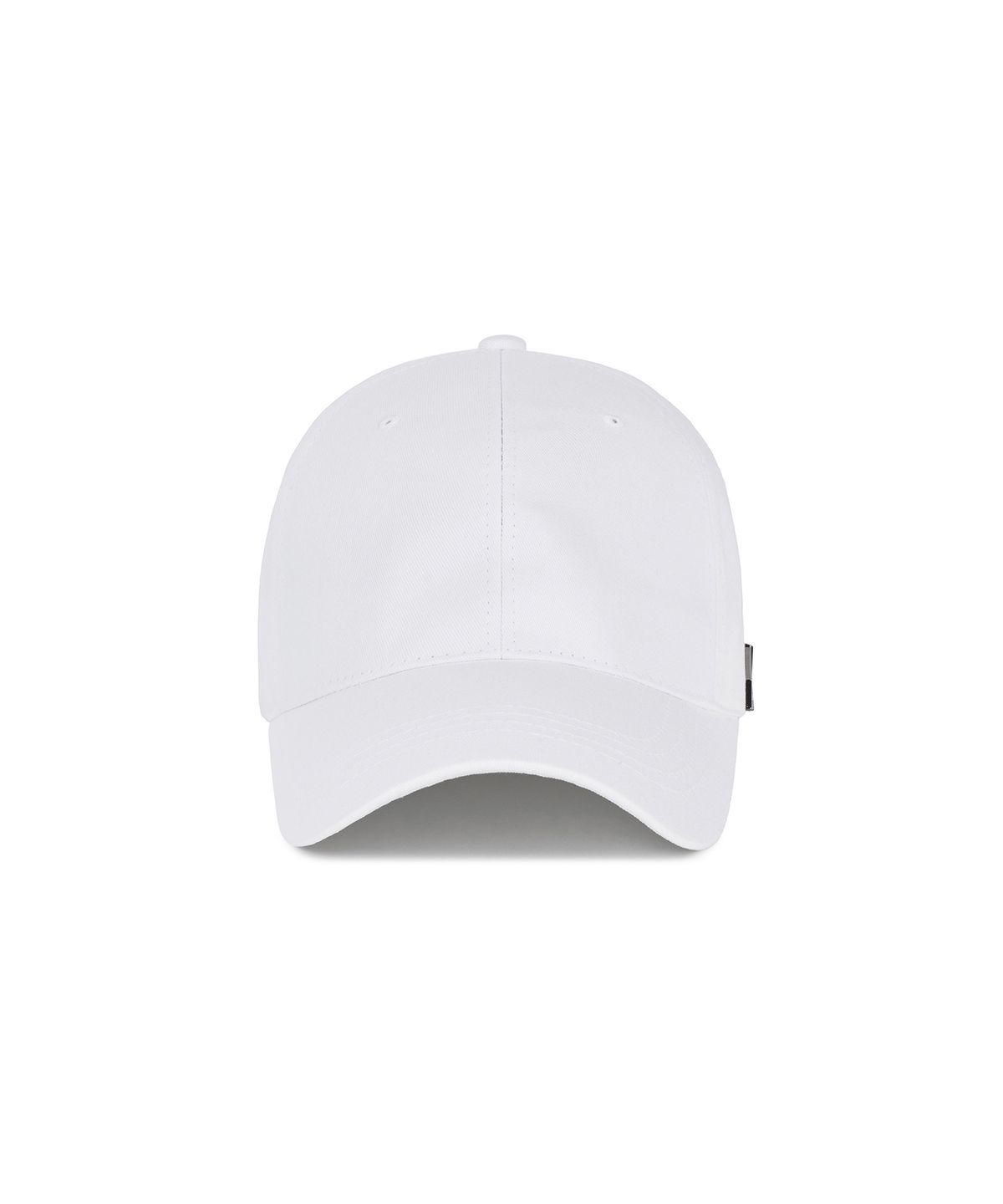 바잘(VARZAR) [Unisex] 스터드 로고 오버핏 볼캡 화이트