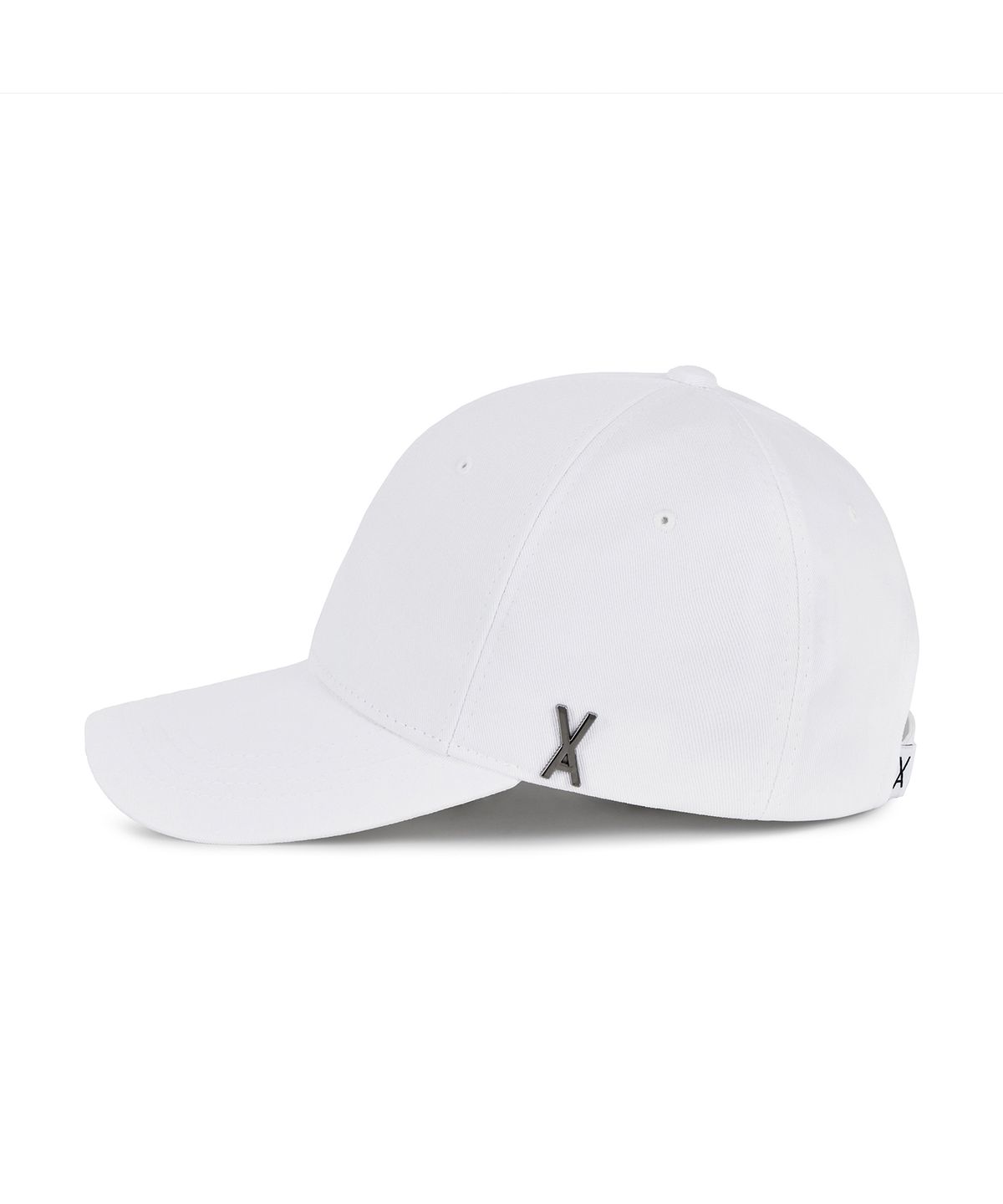 바잘(VARZAR) [Unisex] 스터드 로고 오버핏 볼캡 화이트