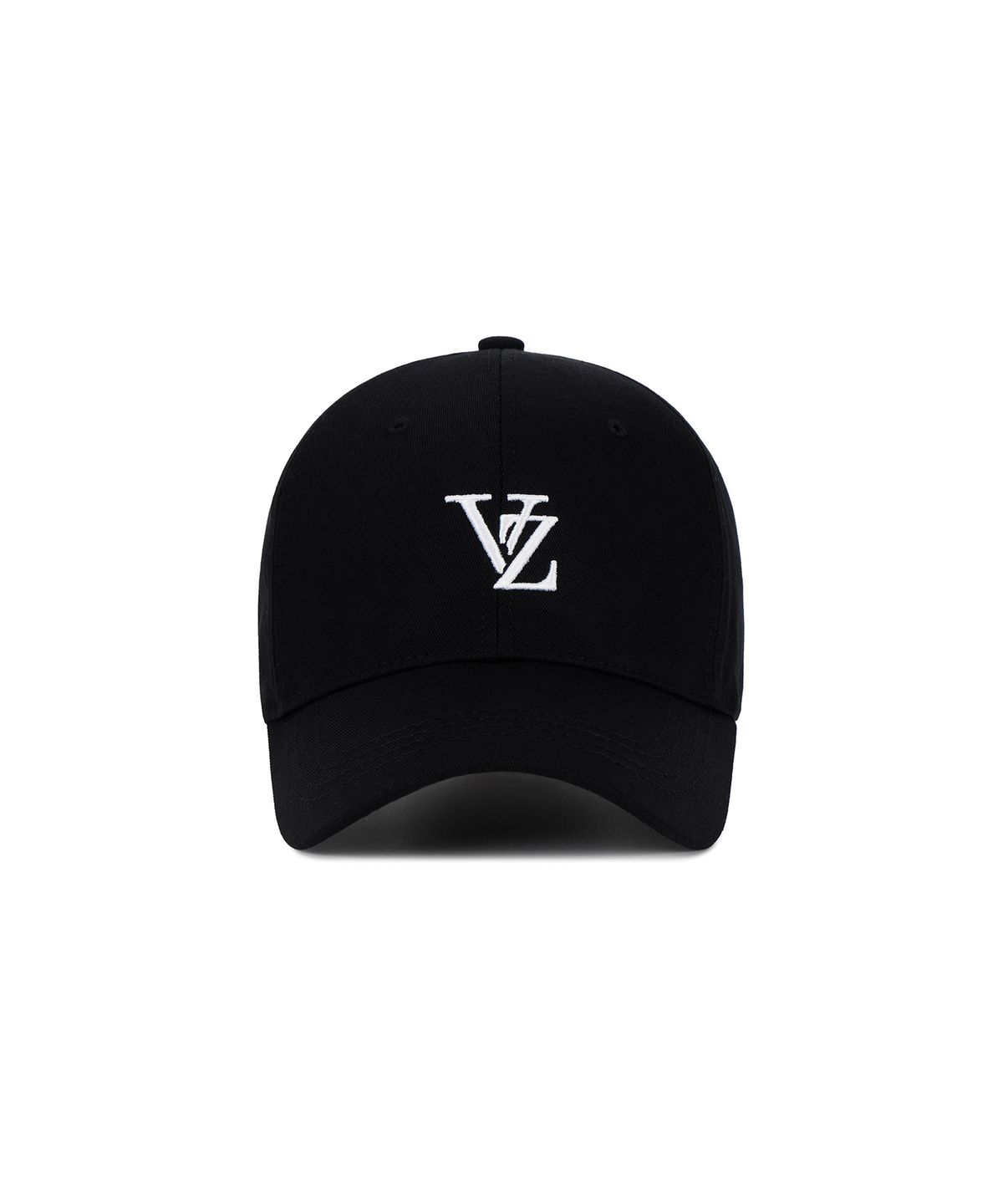 바잘(VARZAR) [Unisex] 3D 모노그램 로고 오버핏 볼캡 블랙